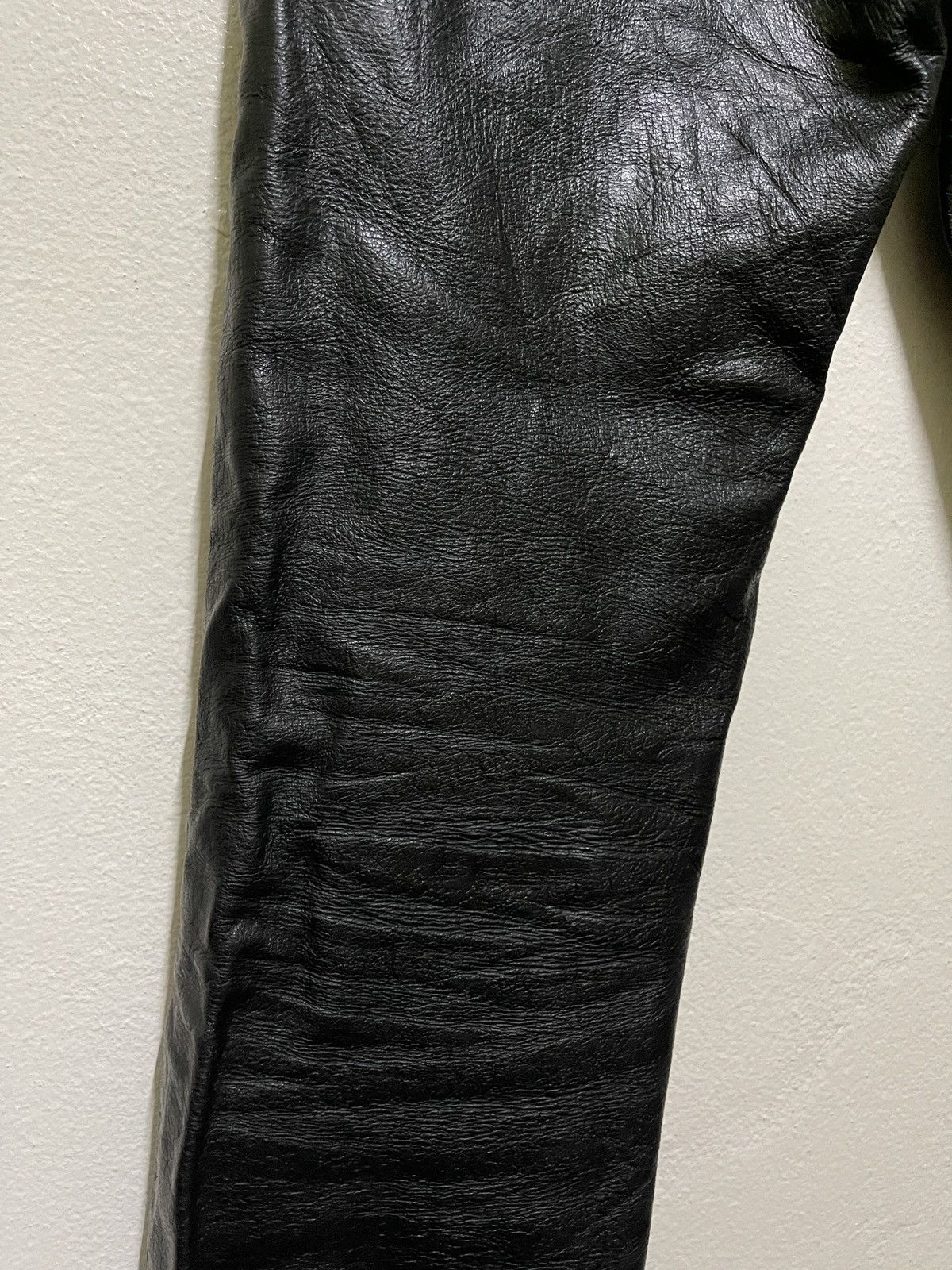 Genuine Leather × Vintage Leather Pants Biker Size US 29 - 10 Thumbnail