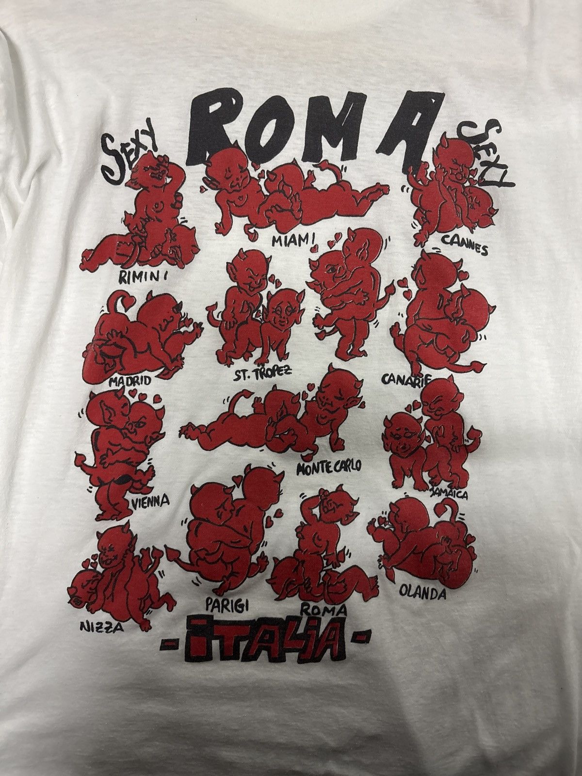 Vintage Vintage Roma Italia Red Devil Tee Size US M / EU 48-50 / 2 - 2 Thumbnail