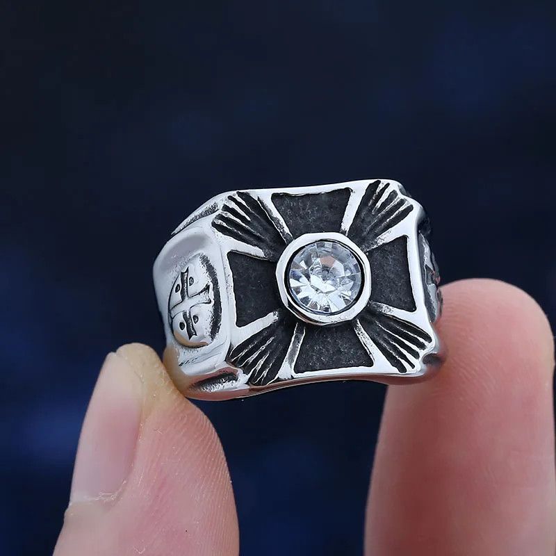 Japanese Brand × Jewelry × Vintage Cross With Zircon Ring Size ONE SIZE - 5 Thumbnail