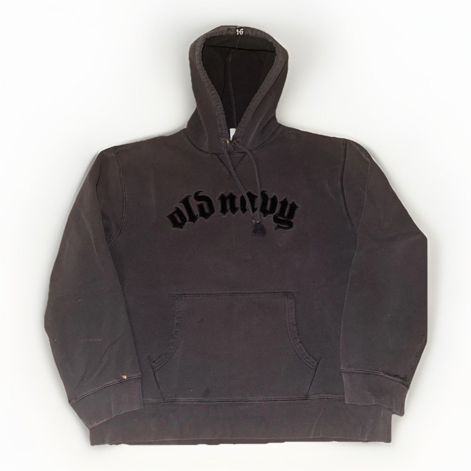 Old Navy × Vintage Old Navy Pullover Hoodie Black XL 25x25 90s Y2K USA Skater Size US XL / EU 56 / 4 - 1 Thumbnail