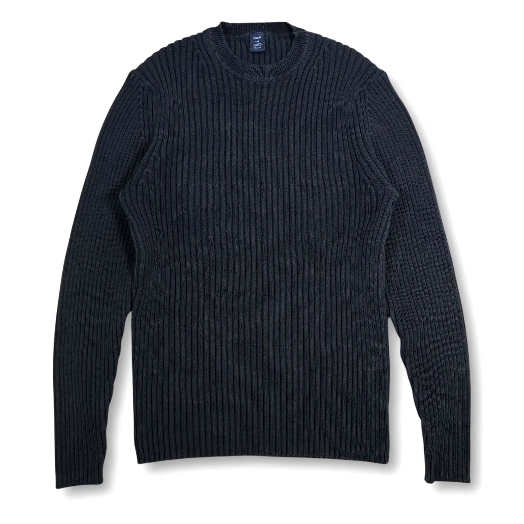 Gap VINTAGE GAP Women's S Ribbed Crew Neck Long Sleeve Sweater Dark Navy Blue Size S / US 4 / IT 40 - 2 Thumbnail