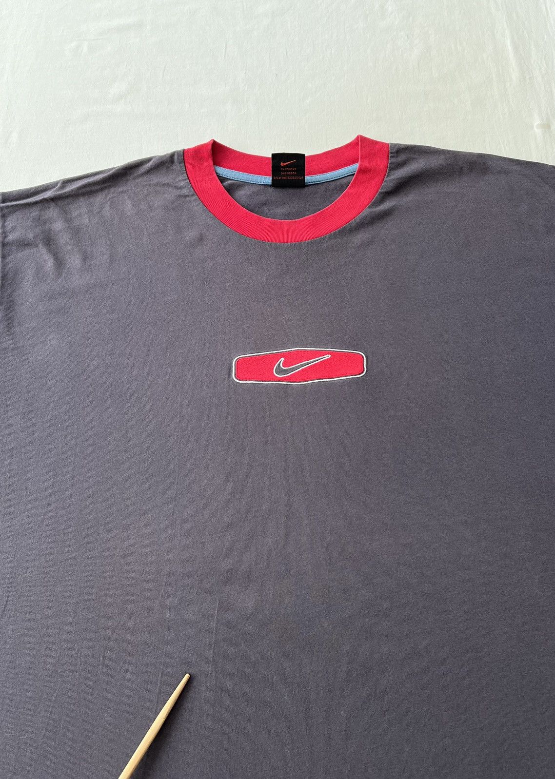 Nike Vintage 90s Nike Embroidered Logo T-shirt Size US XL / EU 56 / 4 - 4 Thumbnail
