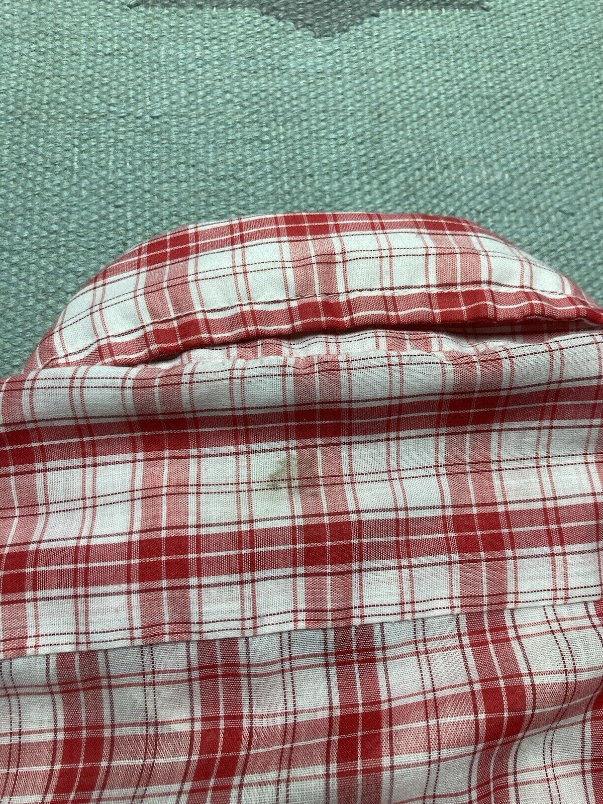Vintage Vtg 70s button shirt Mr Leggs plaid check dagger collar XL Size US XL / EU 56 / 4 - 9 Thumbnail
