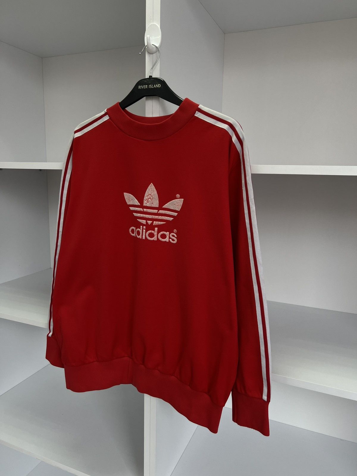 Adidas × Vintage Vintage Adidas Big Logo 90s style Sweatshirt Size US L / EU 52-54 / 3 - 3 Thumbnail