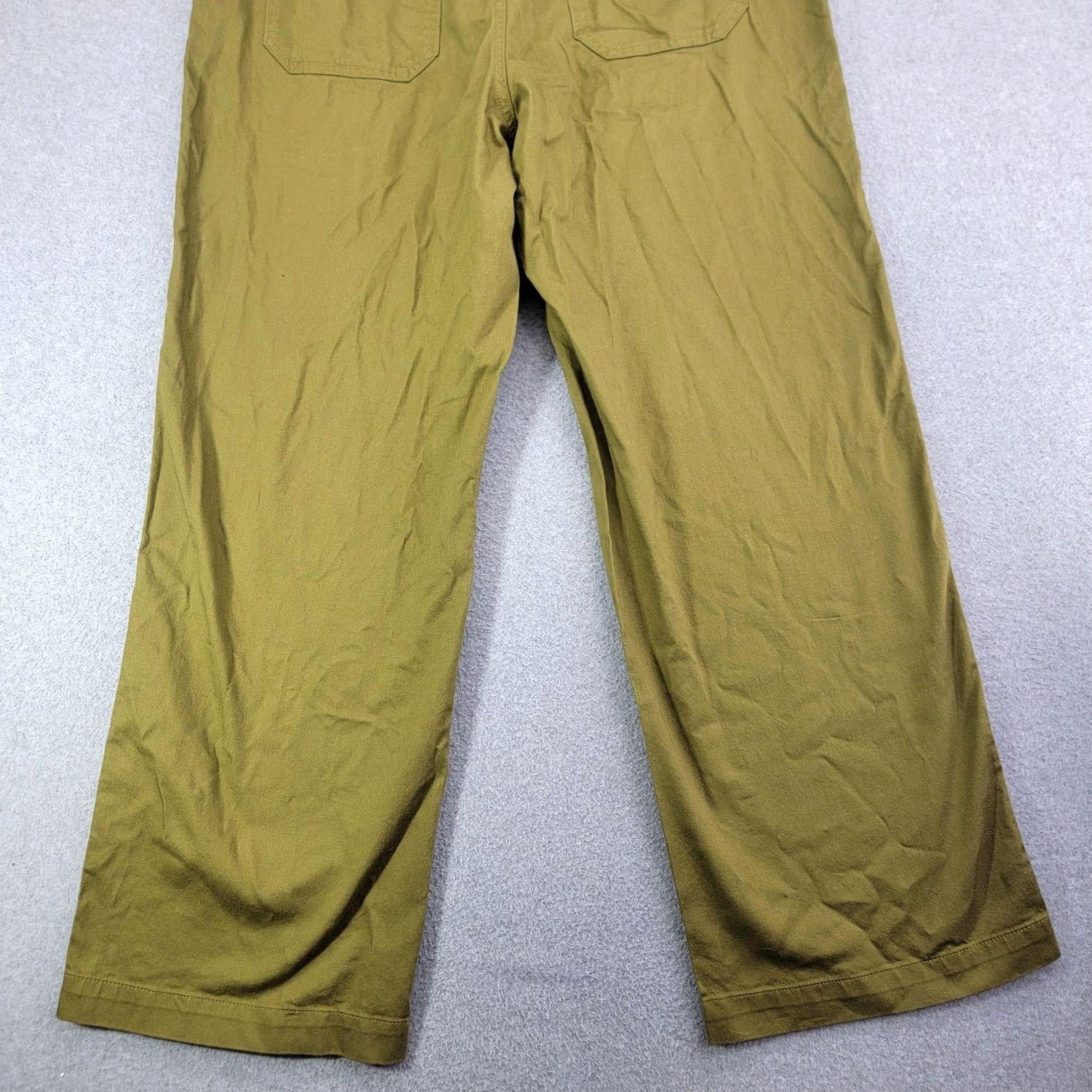 Uniqlo Uniqlo Pants Womens 12 Green Chino Relaxed Fit Cotton Twill Casual Pockets Size 34" / US 12 / IT 48 - 6 Thumbnail