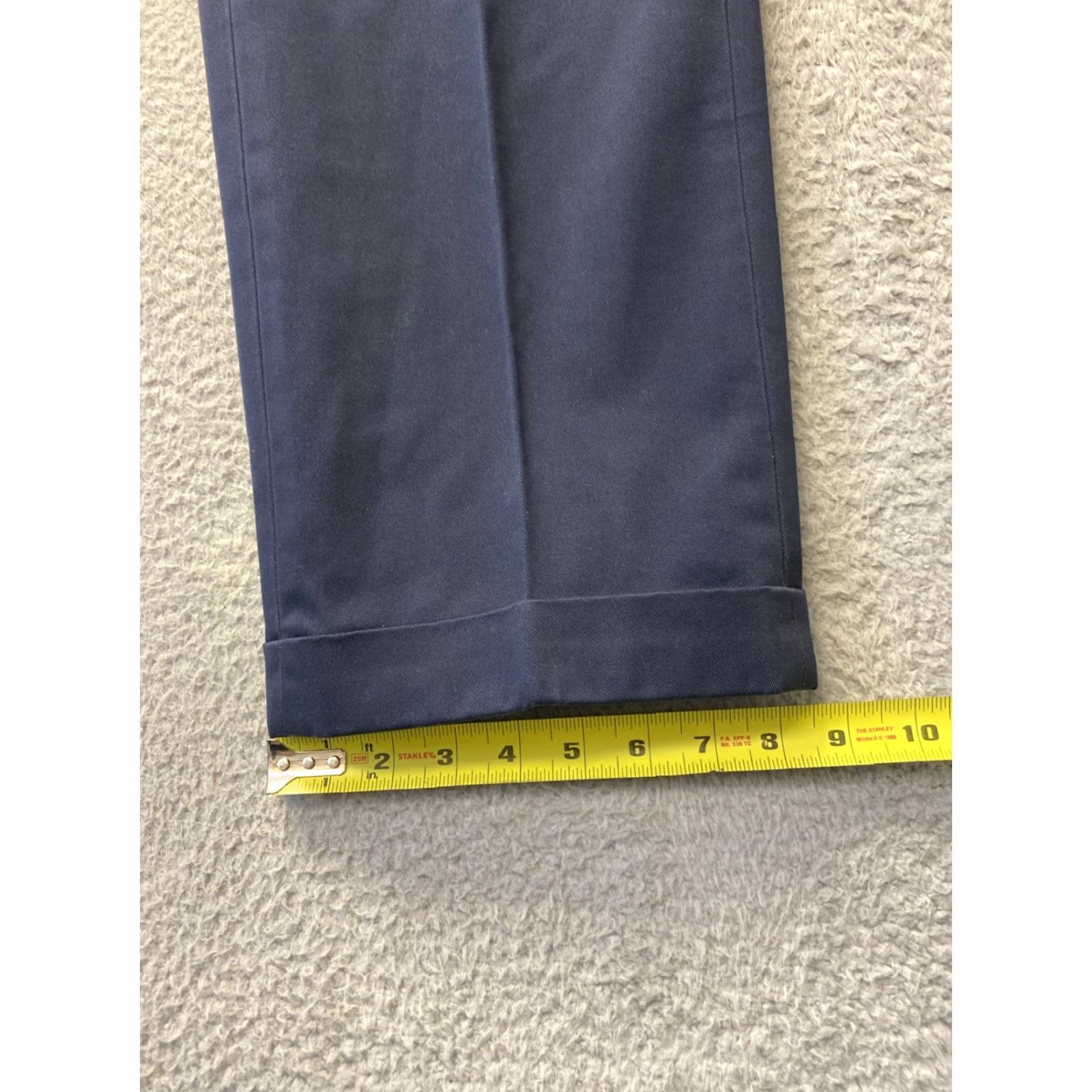 Brooks Brothers Brooks Brothers Chino Pants Men 34x33.5 Navy Pleated Straight Leg Dress Pants Mens 34 Navy Size US 34 / EU 50 - 5 Thumbnail