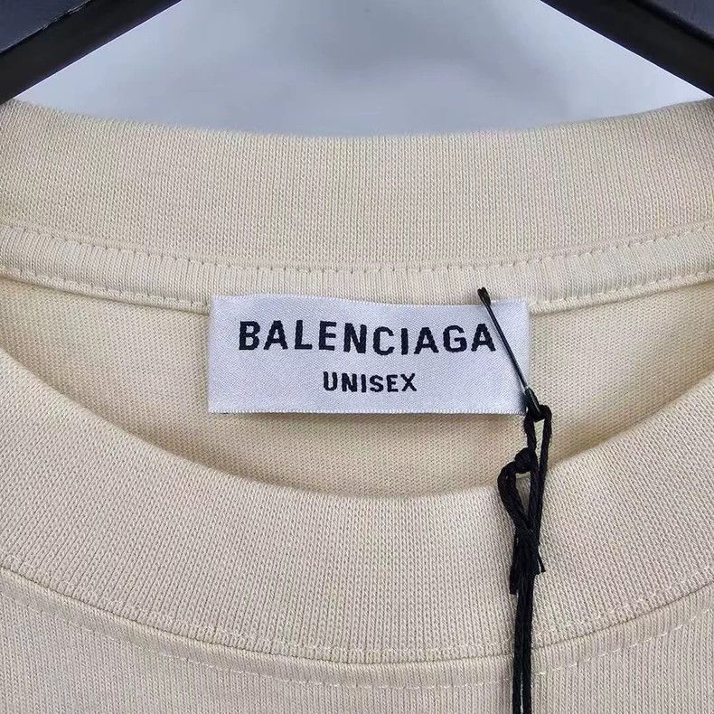 Balenciaga Balenciaga Beige Embroidered Snap Short Sleeve Size US S / EU 44-46 / 1 - 3 Thumbnail