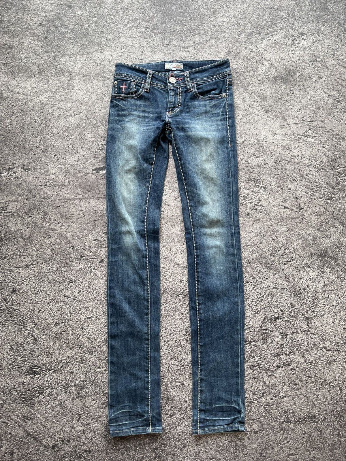 Japanese Brand Y2K C.C Cross Ifsixwasnine jeans skinny Size 26" / US 2 / IT 38 - 1 Thumbnail