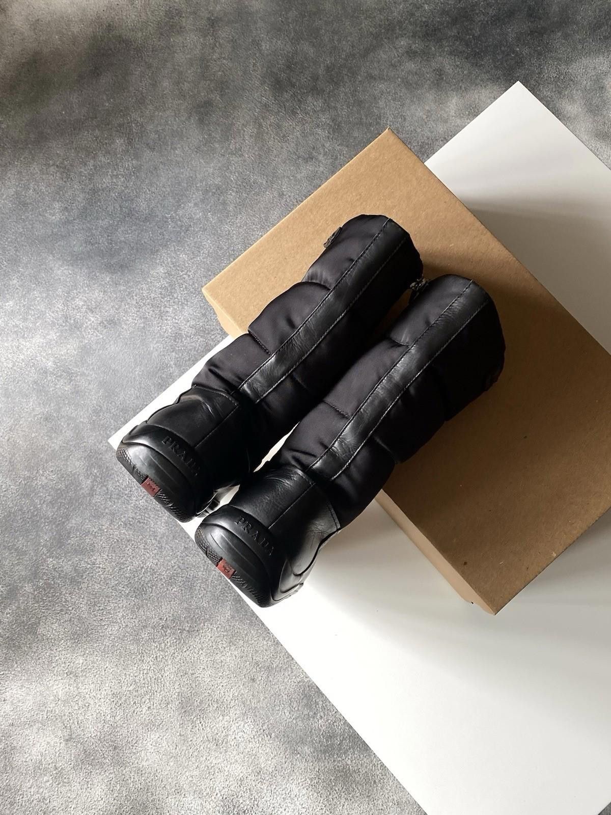 Prada 2000`s Prada Puffer / Leather Winter Boots Vintage Women US6 Size US 6.5 / IT 36.5 - 10 Thumbnail