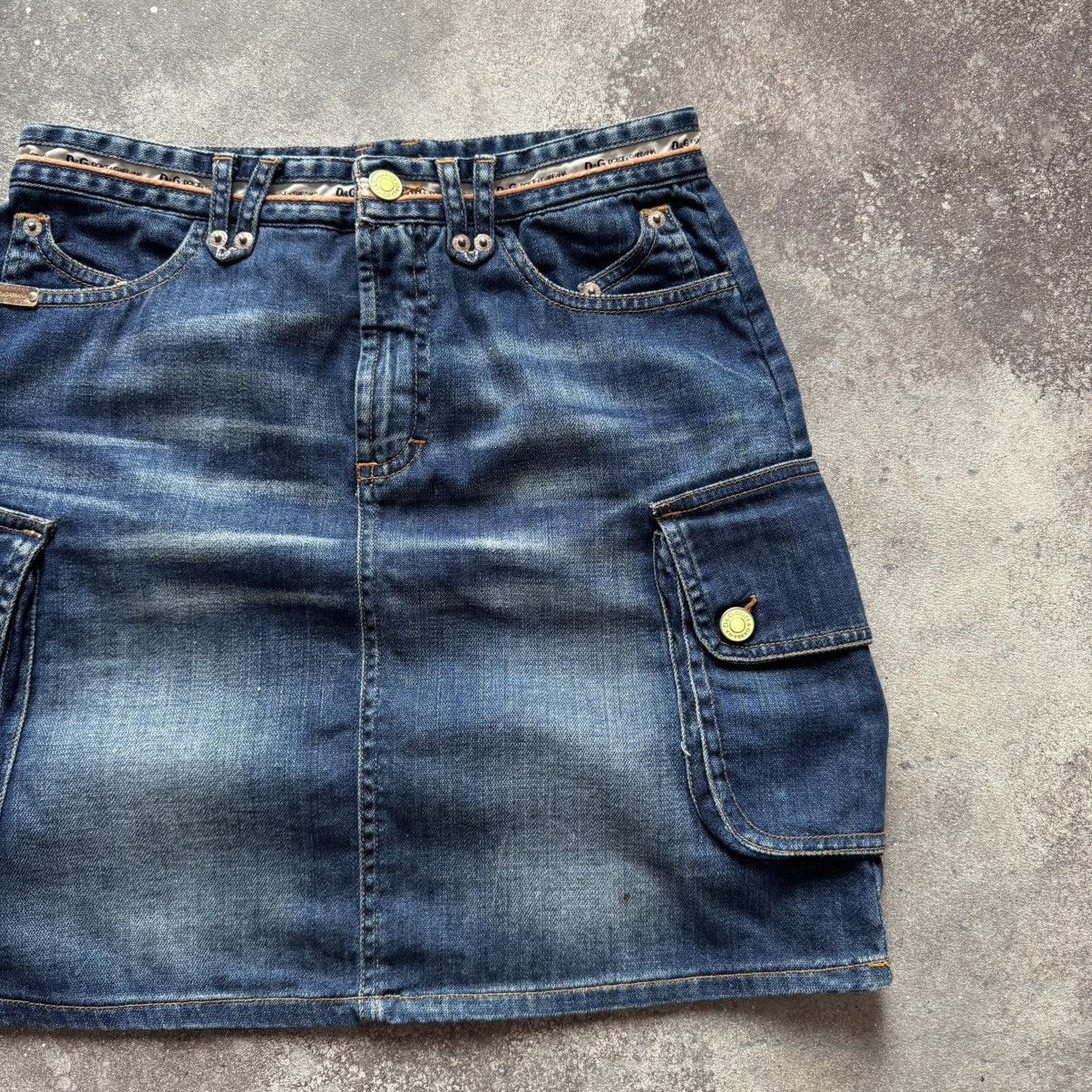 Dolce & Gabbana D&G Dolce & Gabbana Vintage Cargo Denim Skirt Size 27" / US 4 / IT 40 - 4 Thumbnail