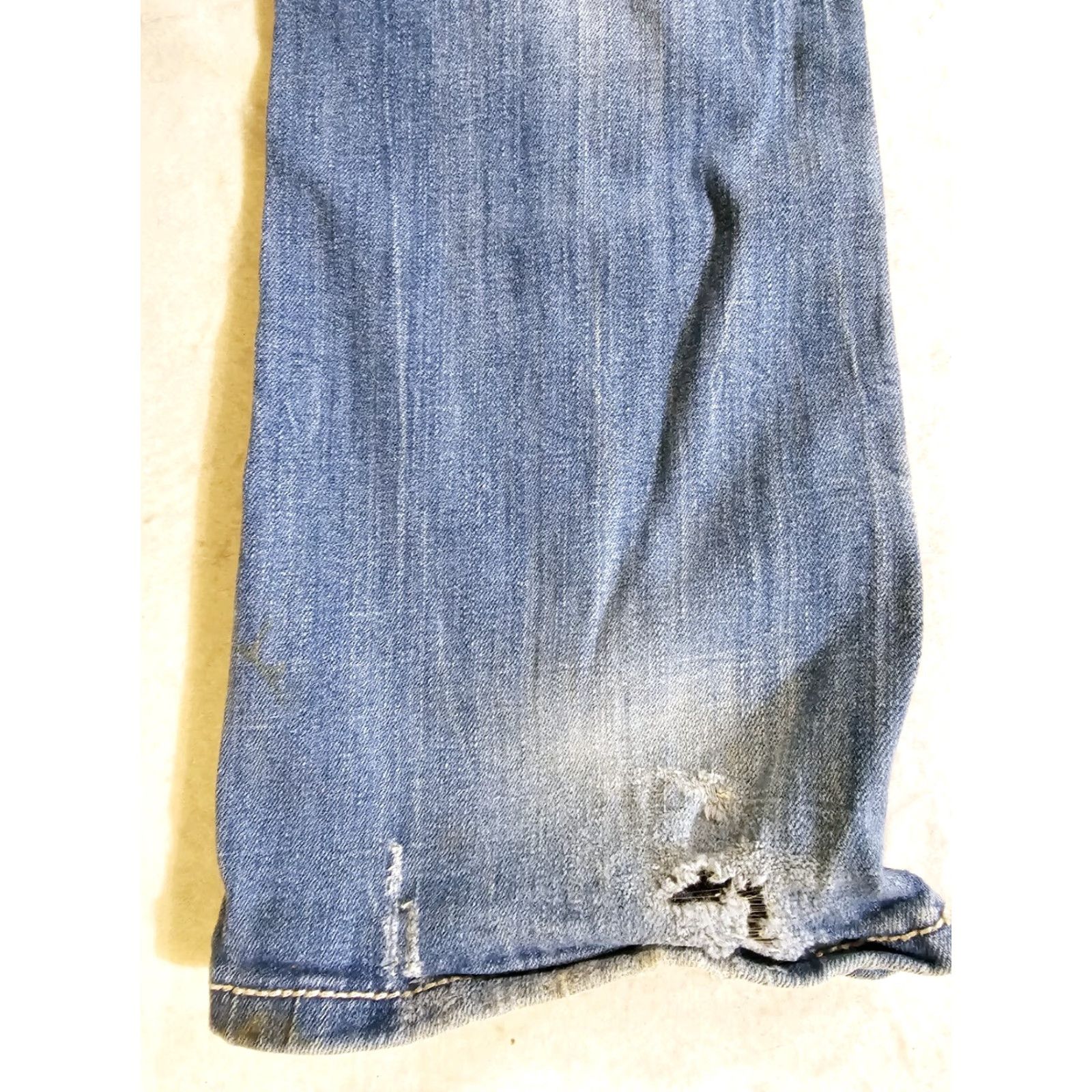 Miss Me Miss Me Signature Boot Cut Jeans Stretch 29x32 Denim Blue Women's Jeans JW5353B Flap Pockets Thick Stitch Size 29" - 6 Thumbnail