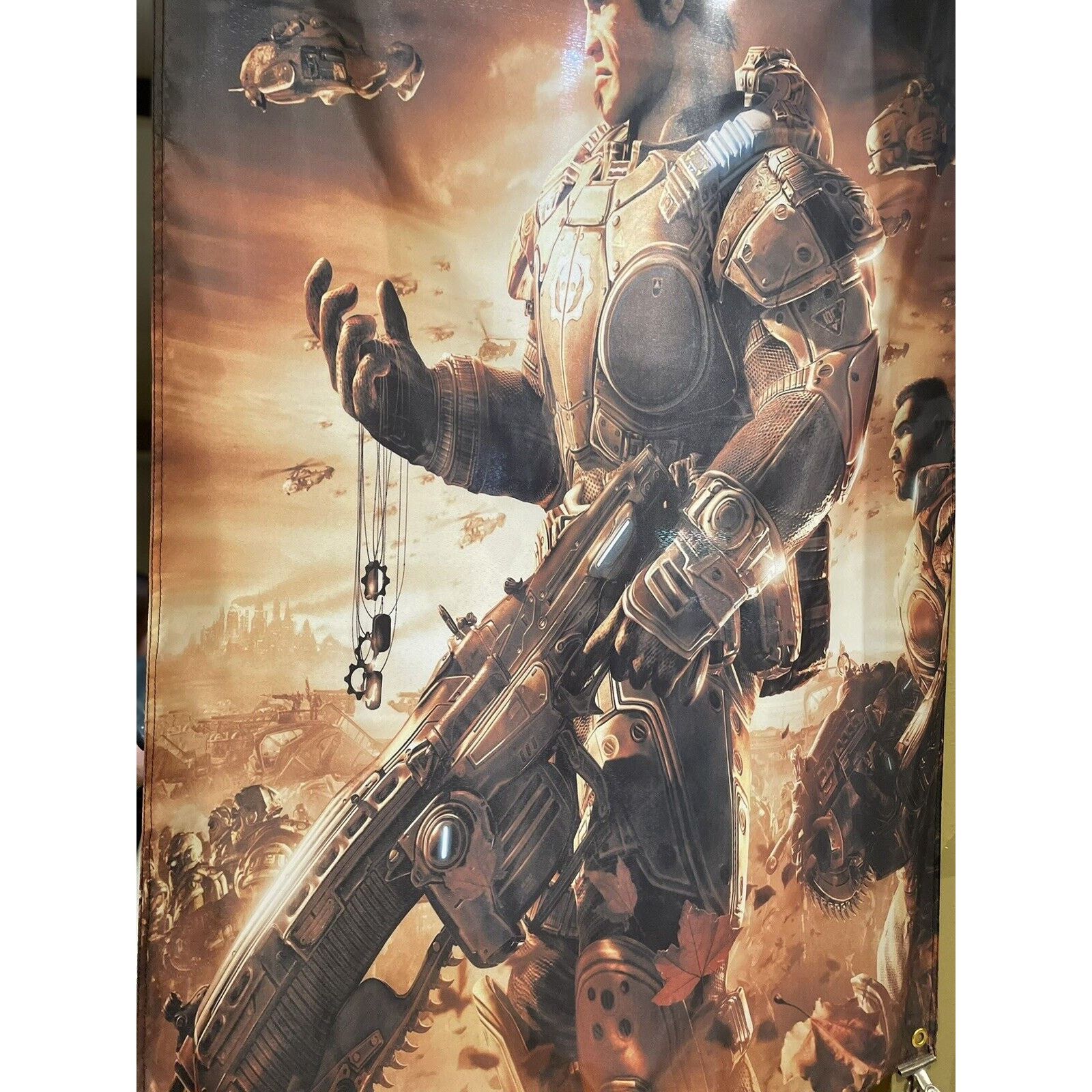 Microsoft Gears Of War 2 5ft Flag Microsoft XBOX 360 2008 Poster GOW Size ONE SIZE - 3 Thumbnail