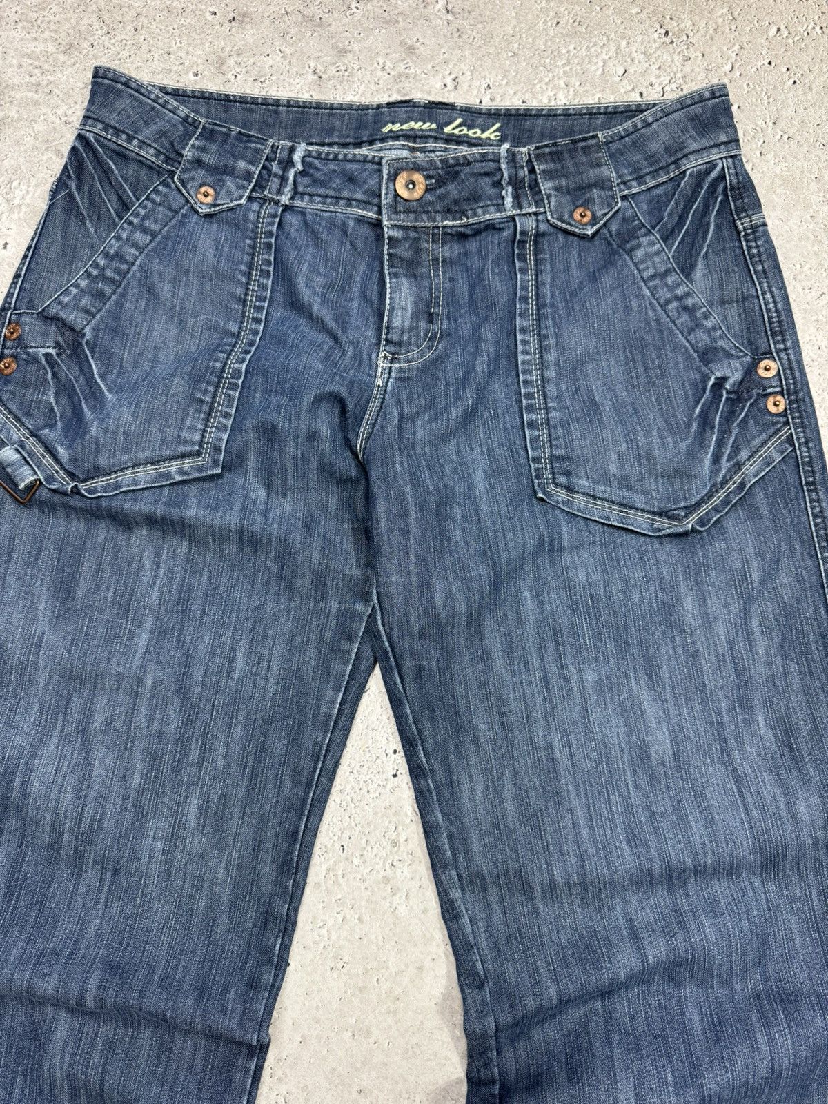 Other Baggy Jeans Blue Denim Buckle Back Wide Leg Y2K Skater Pants Size US 36 / EU 52 - 11 Thumbnail