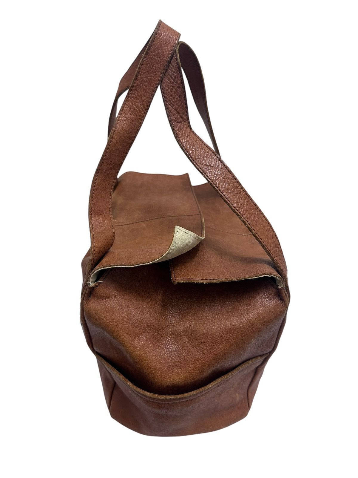 Issey Miyake Vintage Issey Miyake Plantation Leather Patina Handbag Size ONE SIZE - 5 Thumbnail