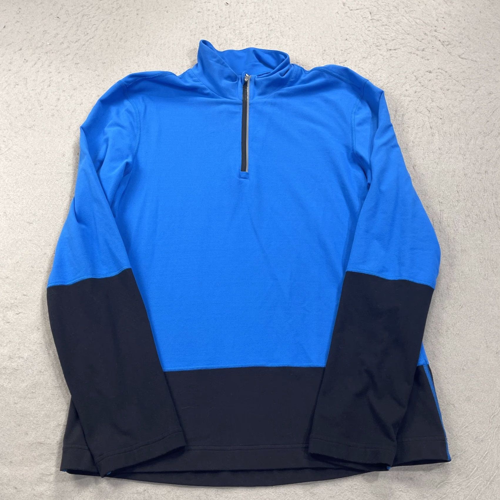 Lululemon Lululemon Jacket Mens Large Blue Black 1/4 Quarter Zip Pullover Stretch Gym Golf Size US L / EU 52-54 / 3 - 2 Thumbnail