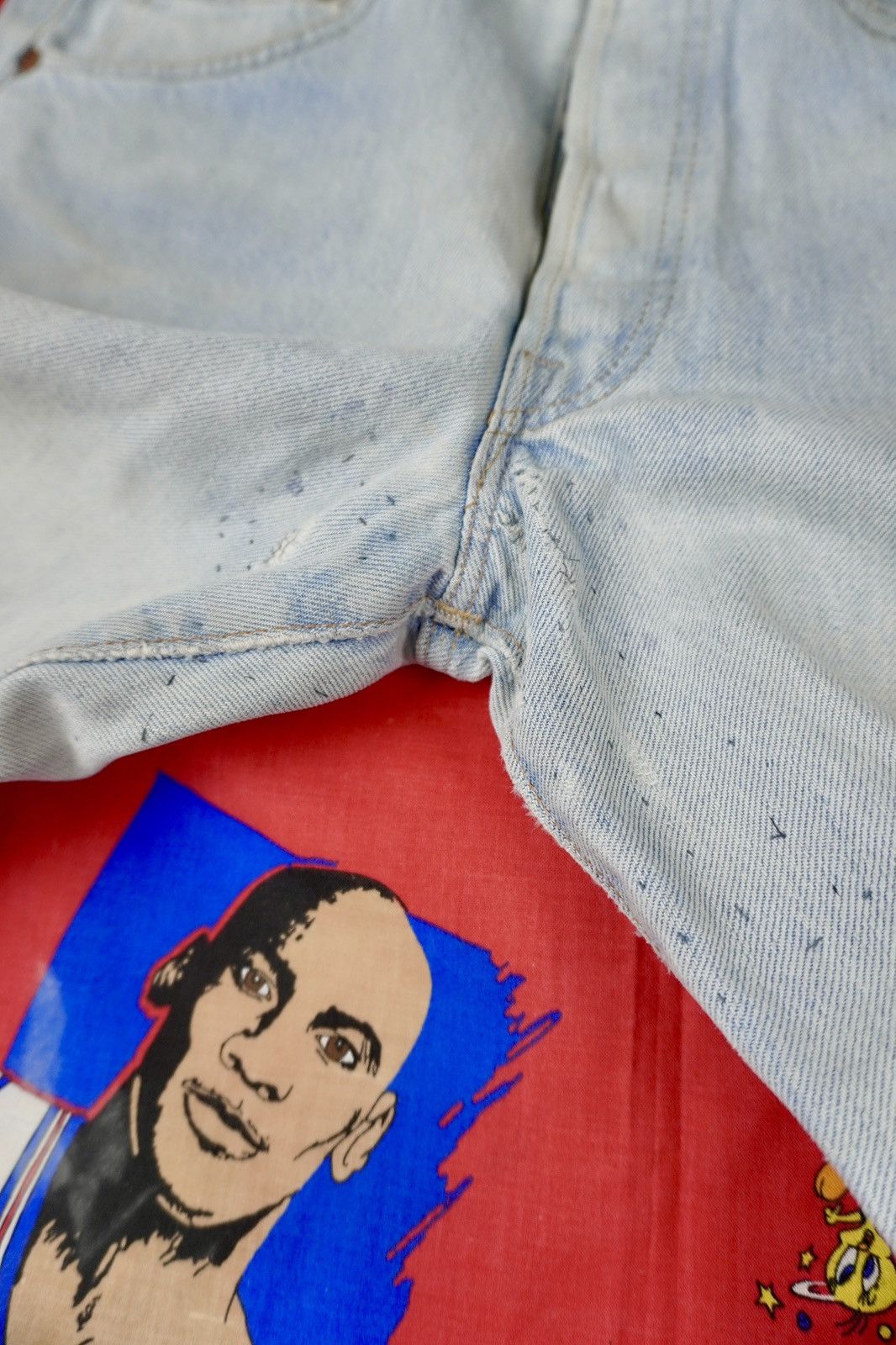 Levi's × Vintage Vintage Levis 501 Redline Selvedge Button #6 Grunge Baggy Size US 30 / EU 46 - 9 Thumbnail