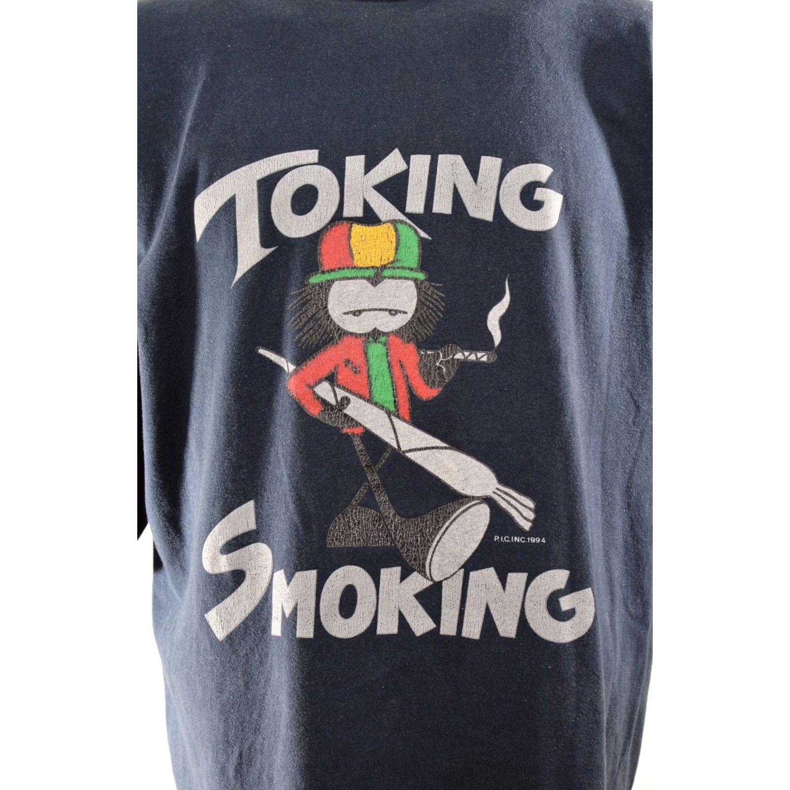 Vintage Rare Toking Smoking Blunts Vintage 1994 Rasta Rastafari T-Shirt Tee XL Blue Men XL T-Shirt Rasta 90s Mens Size US XL / EU 56 / 4 - 2 Thumbnail