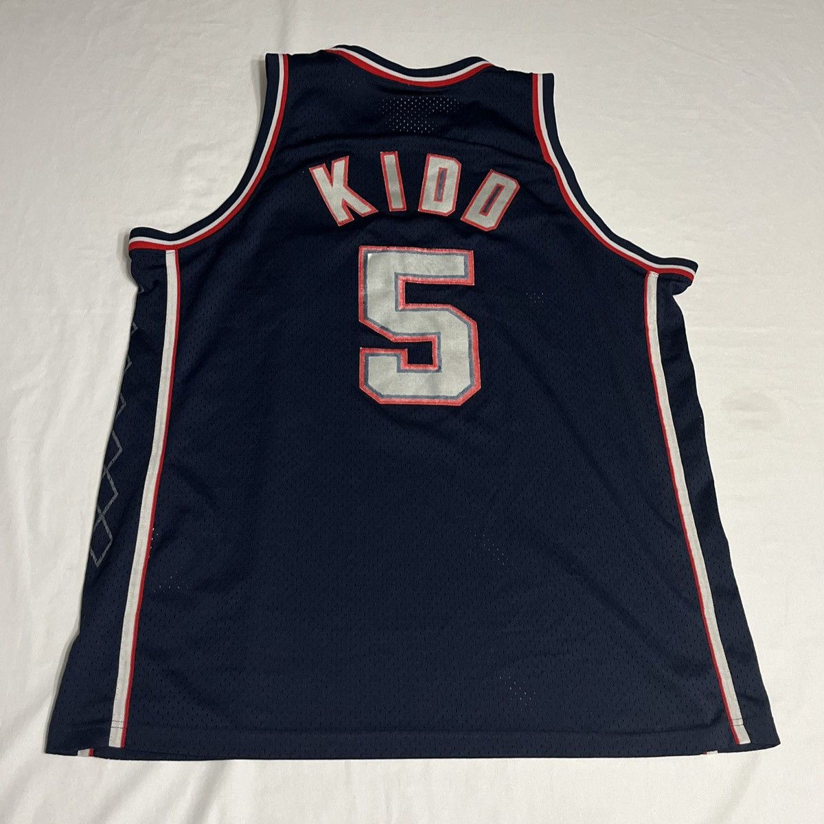 NBA × Nike × Vintage NIKE Team NEW JERSEY NETS JASON KIDD #5 NBA Size US XL / EU 56 / 4 - 2 Thumbnail