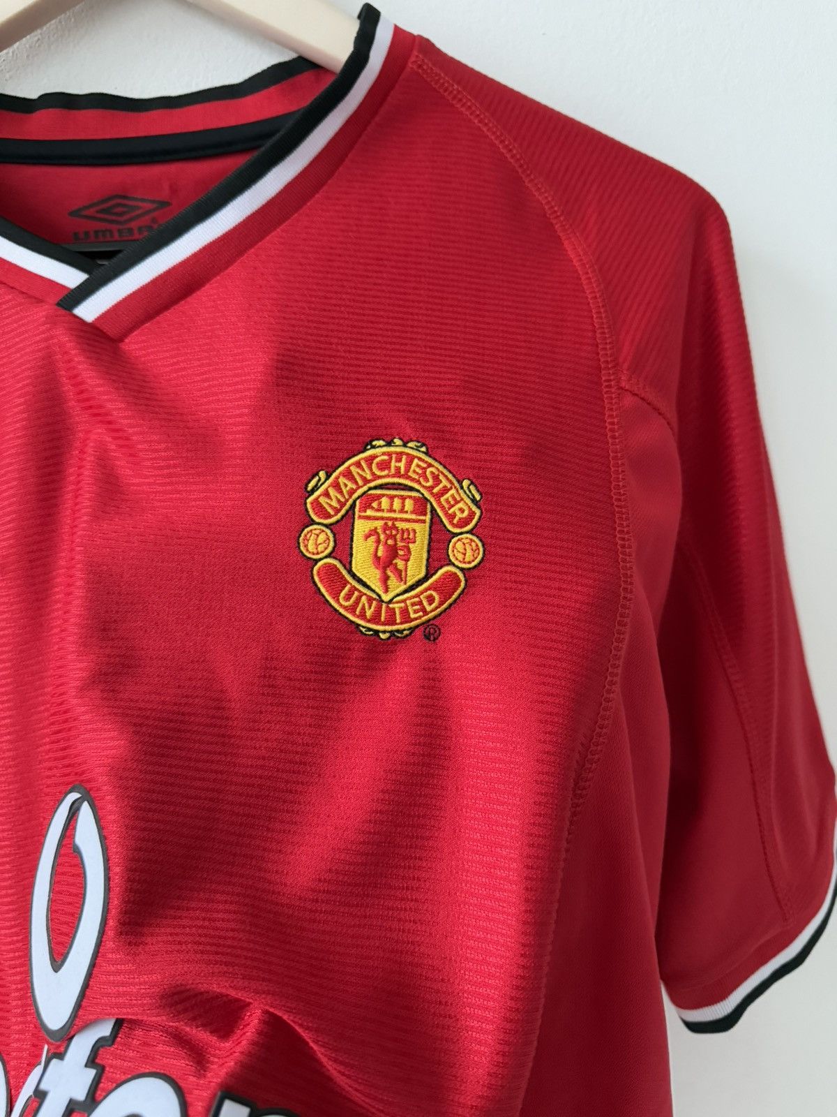 Umbro 🩸RARE🩸Umbro Manchester United 2000/2002 Beckham #7 Jersey Size US L / EU 52-54 / 3 - 6 Thumbnail