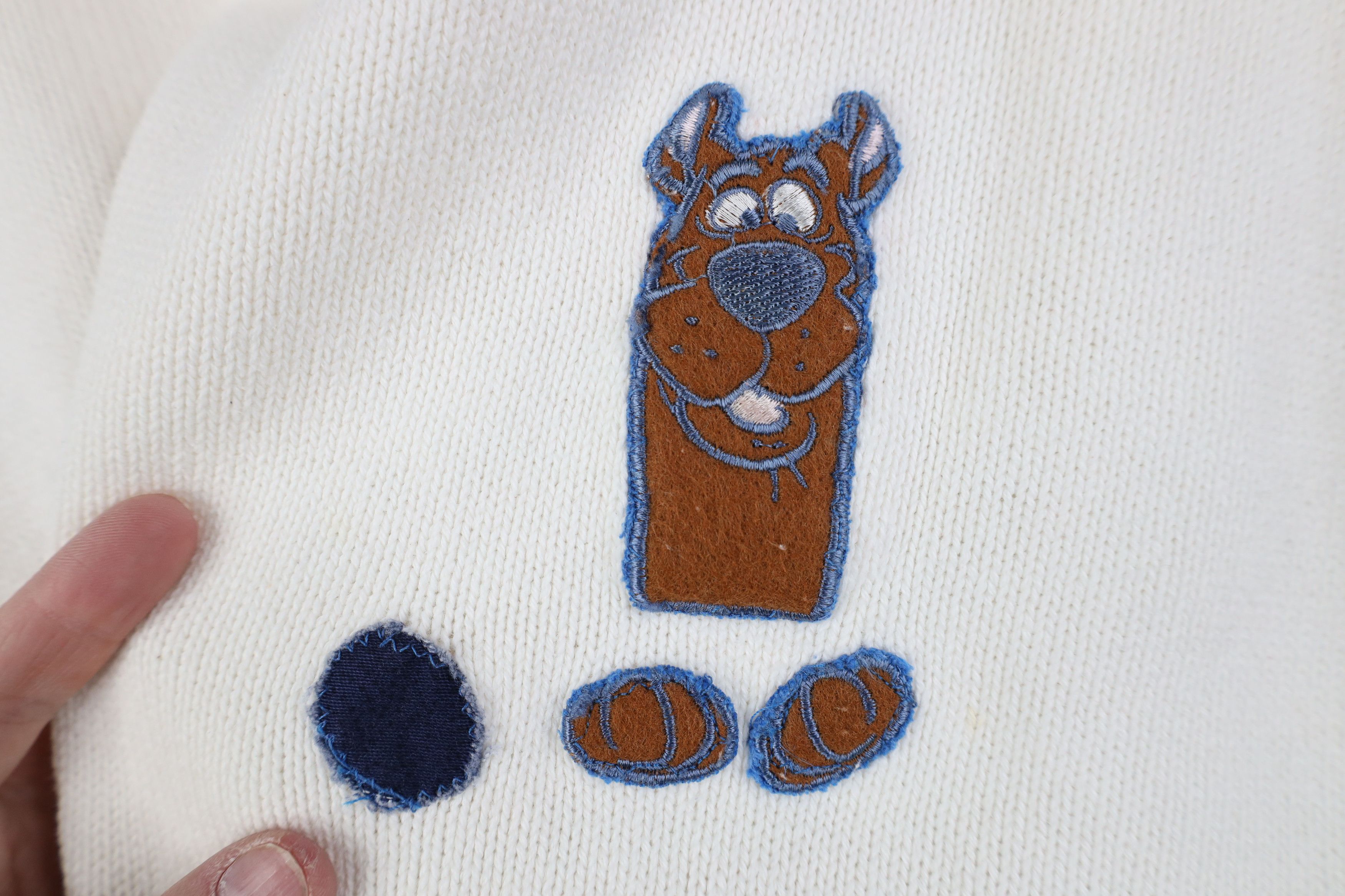 Vintage Vintage 90s Scooby Doo Cartoon Knit Sweater White USA Size US M / EU 48-50 / 2 - 4 Thumbnail