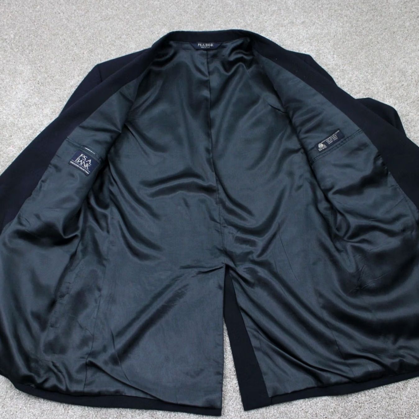 Jos. A. Bank Jos. A. Bank Gordon Blazer Men 43 Long Blue 2 Button 100% Wool Sports Jacket Size 46R - 7 Thumbnail