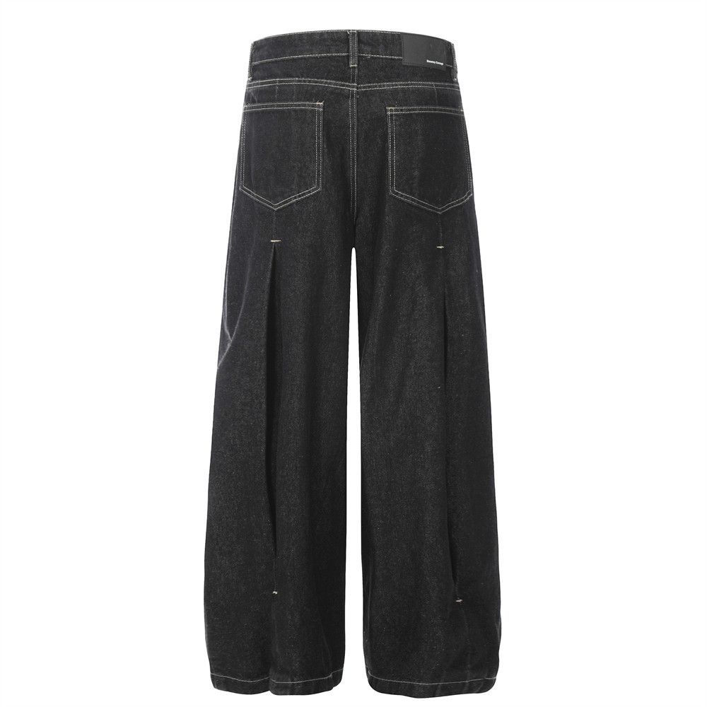 Japanese Brand × Vintage Men's street American loose casual pleated wide-leg jeans Size US 32 / EU 48 - 3 Thumbnail