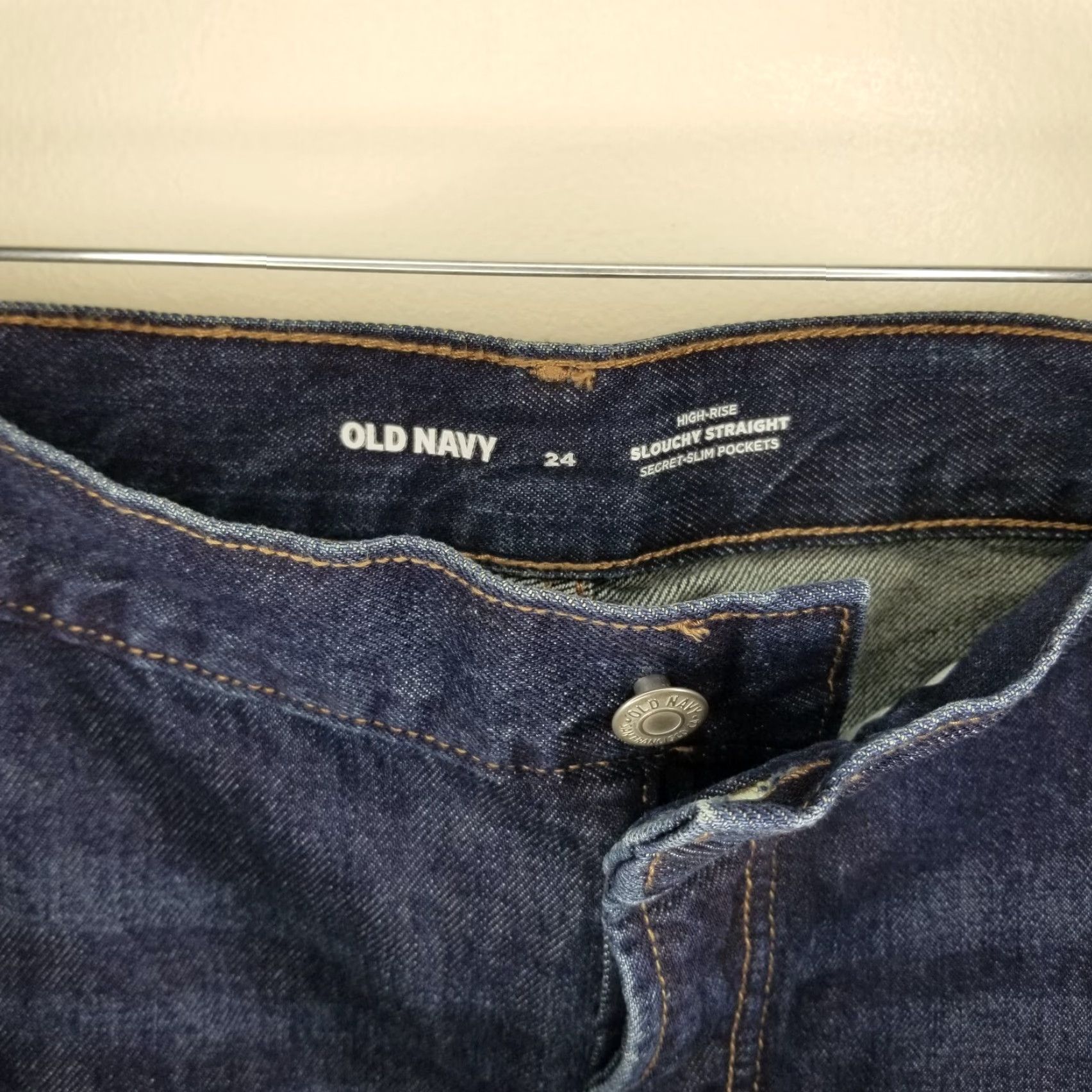 Old Navy Old Navy Jeans - Women - Plus Size 24 - Blue - High Rise Slouchy Straight Crop - 26in Inseam - Womens Size 42" / US 20 - 4 Thumbnail