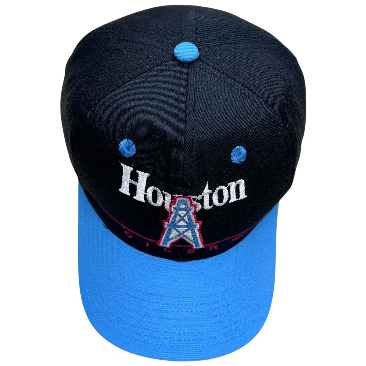 NFL × Vintage Vintage 1990s NFL Houston Oilers Split Bar Eastport Snapback Size ONE SIZE - 5 Thumbnail