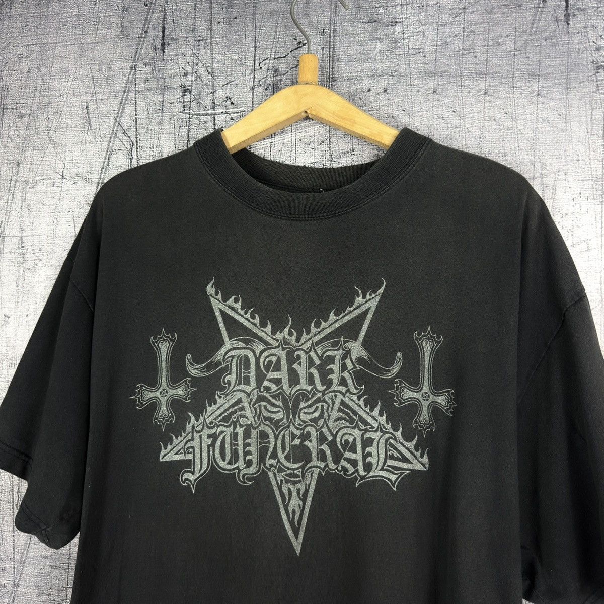 Band Tees Vintage 90s dark funeral black metal t shirt tee pentagram Size US XL / EU 56 / 4 - 2 Thumbnail