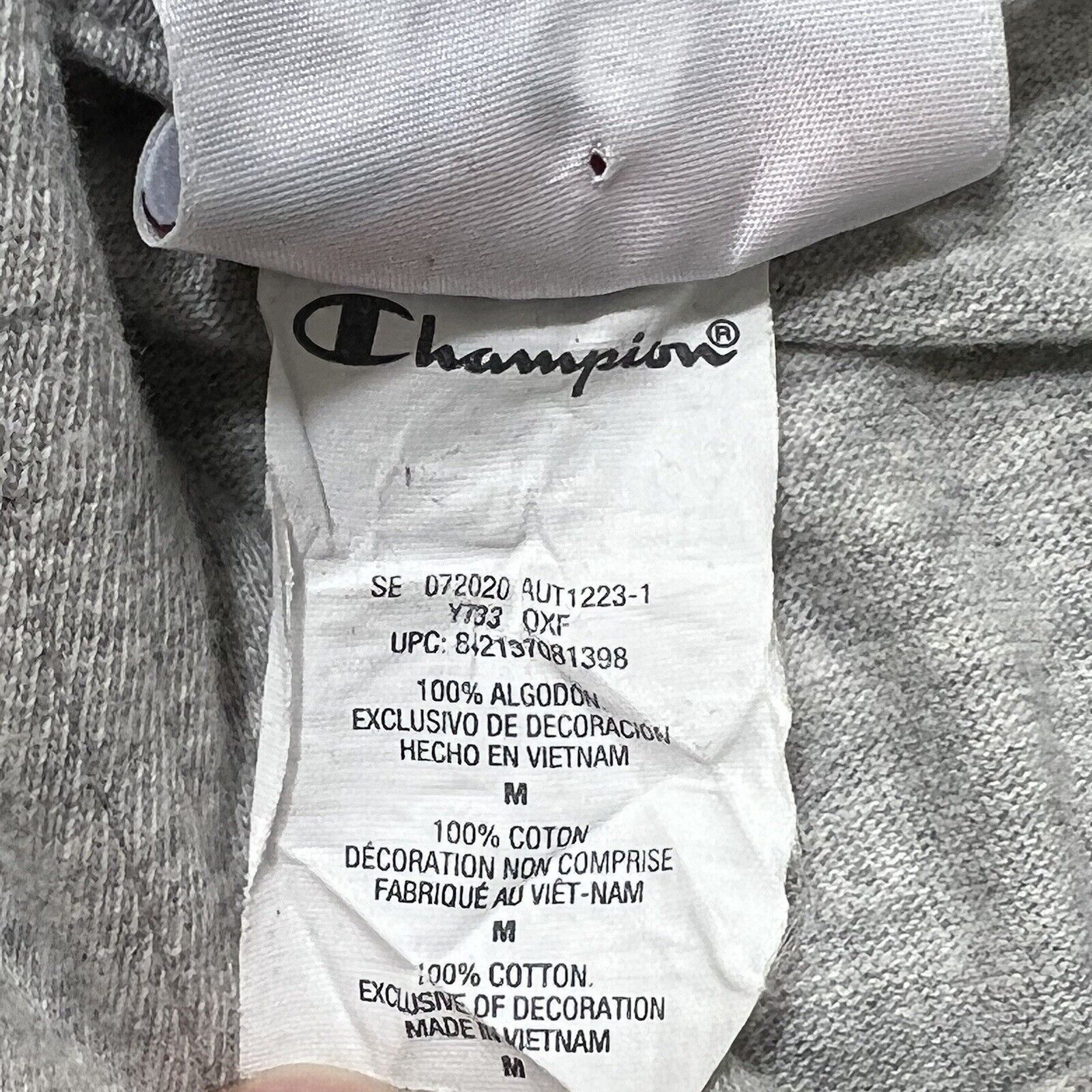 Champion Champion Men's Size Medium Gray Lightweight Hoodie Size US M / EU 48-50 / 2 - 8 Thumbnail