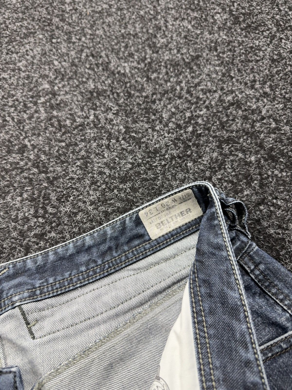 Diesel Luxury 00s Y2K Diesel Belther Regular Slim Tapered Jeans Size US 36 / EU 52 - 11 Thumbnail