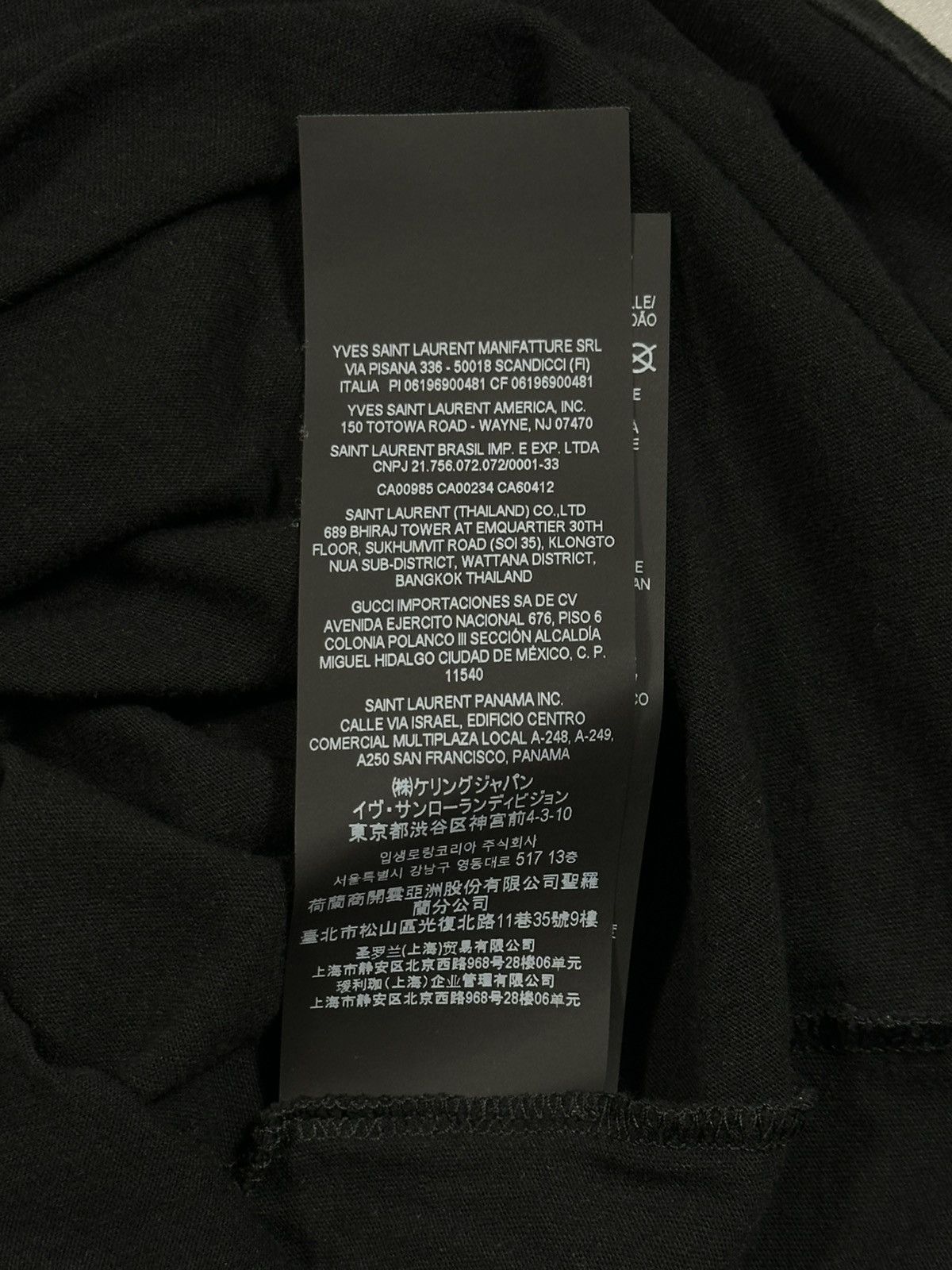 Saint Laurent Paris Saint Laurent Rive Gauche Black T-Shirt Size US M / EU 48-50 / 2 - 8 Thumbnail