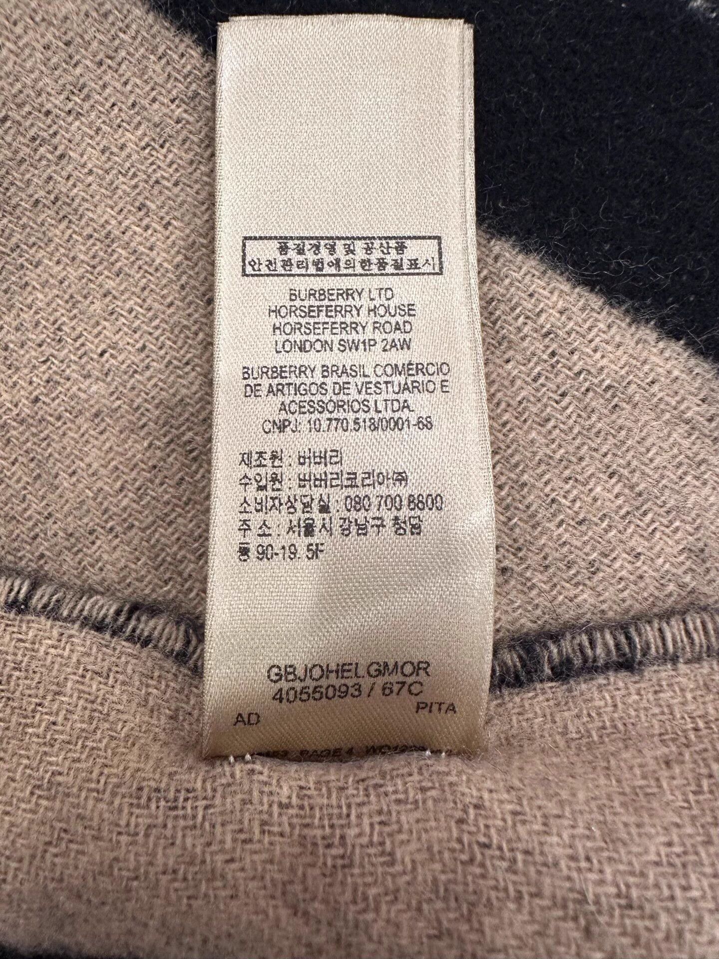 Burberry Burberry brown black L logo 2 tassel cashmere scarf Size ONE SIZE - 9 Thumbnail