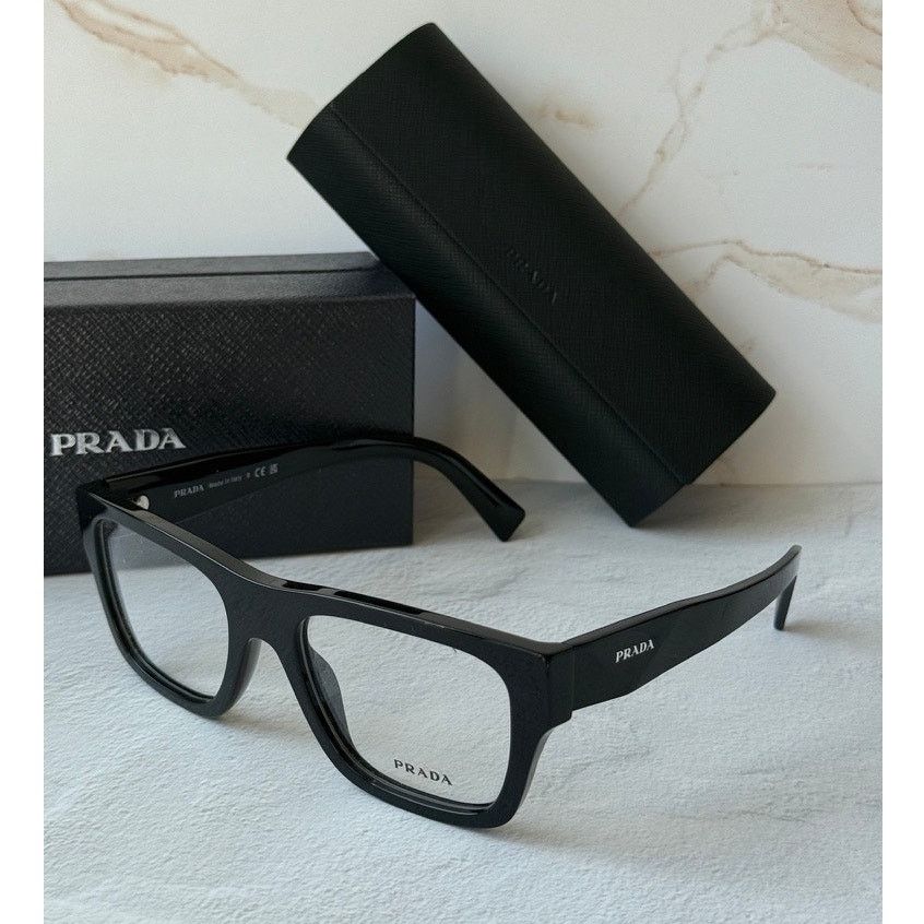 NEW Prada PR C01V Black Unisex Eyeglasses Frames