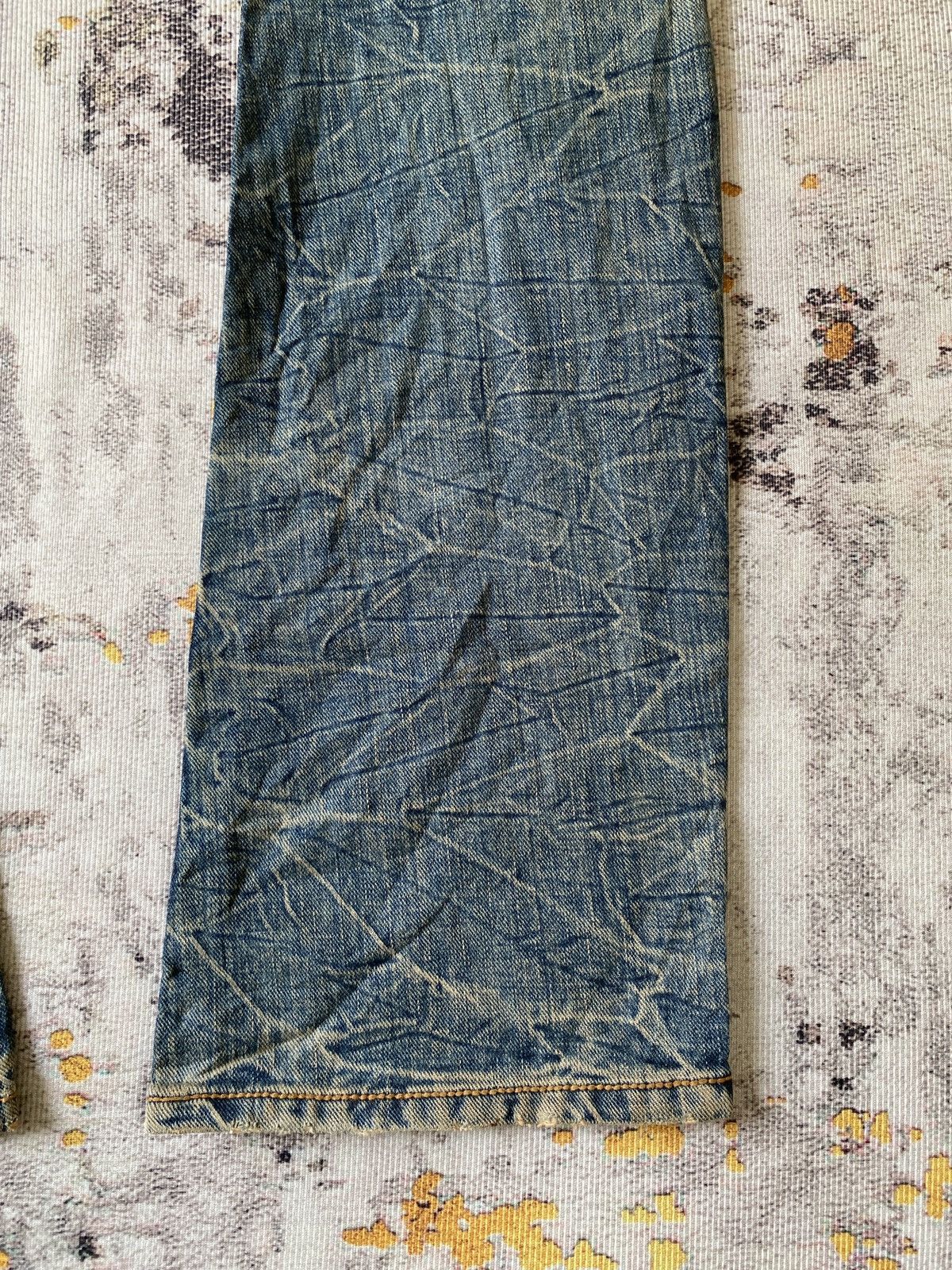 Japanese Brand Rattle Trap Claw Mark Distressed Curve Leg Flare Denim Size US 32 / EU 48 - 13 Thumbnail