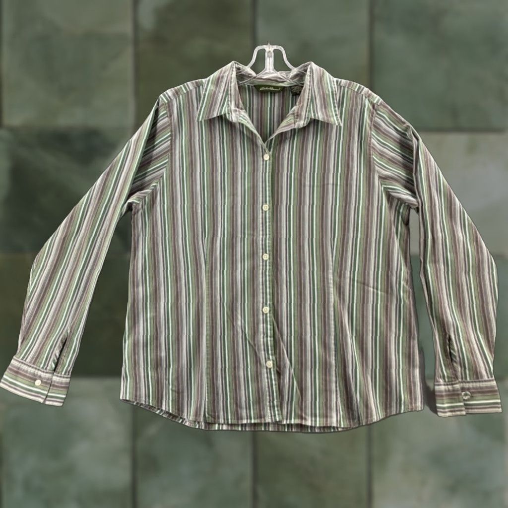 Eddie Bauer Eddie Bauer Womens XL Shirt Striped Button Up Blouse Size XL / US 12-14 / IT 48-50 - 1 Thumbnail