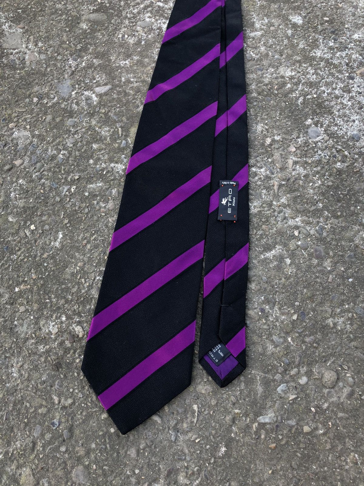 Etro Etro Milano Luxury Stripped Silk Tie Size ONE SIZE - 2 Thumbnail