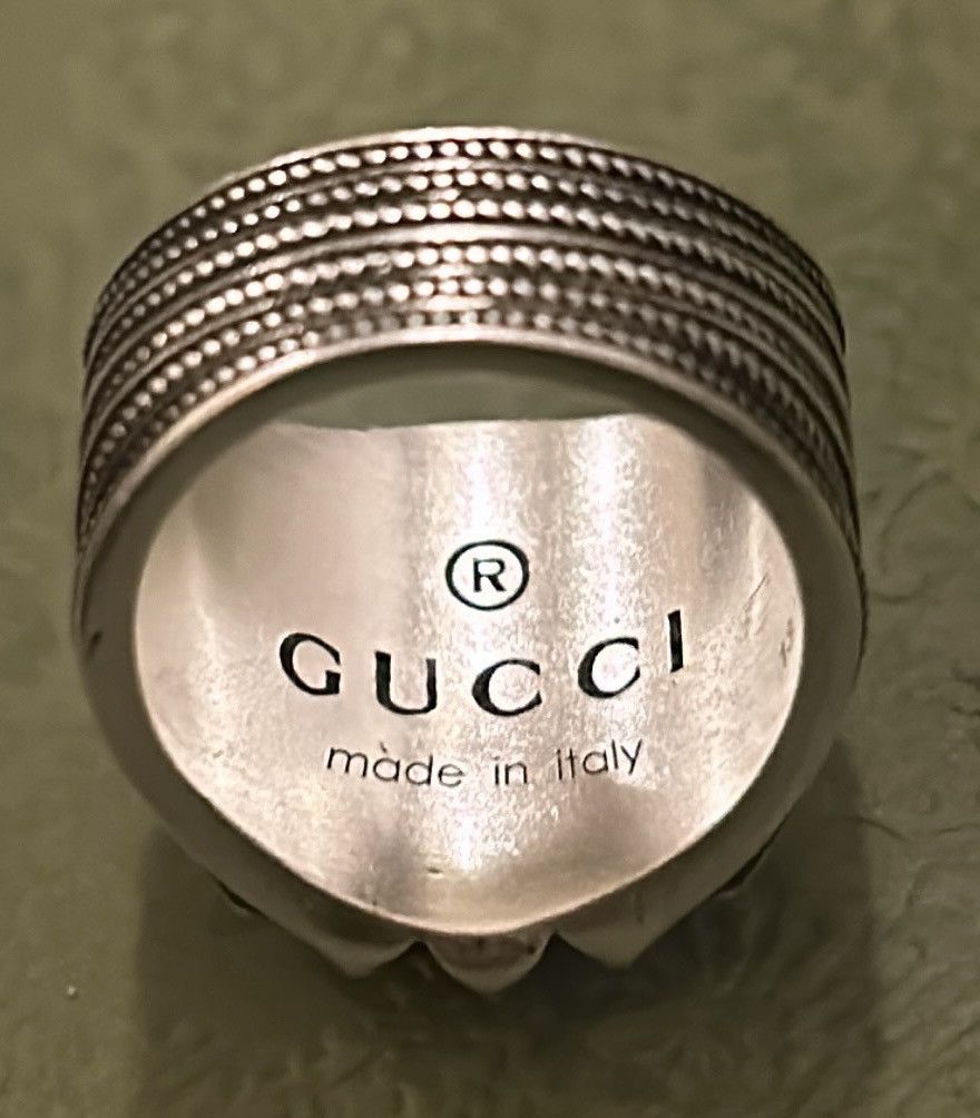 Gucci Gucci Interlocking G 20MM Silver 925 Ring Size ONE SIZE - 4 Thumbnail