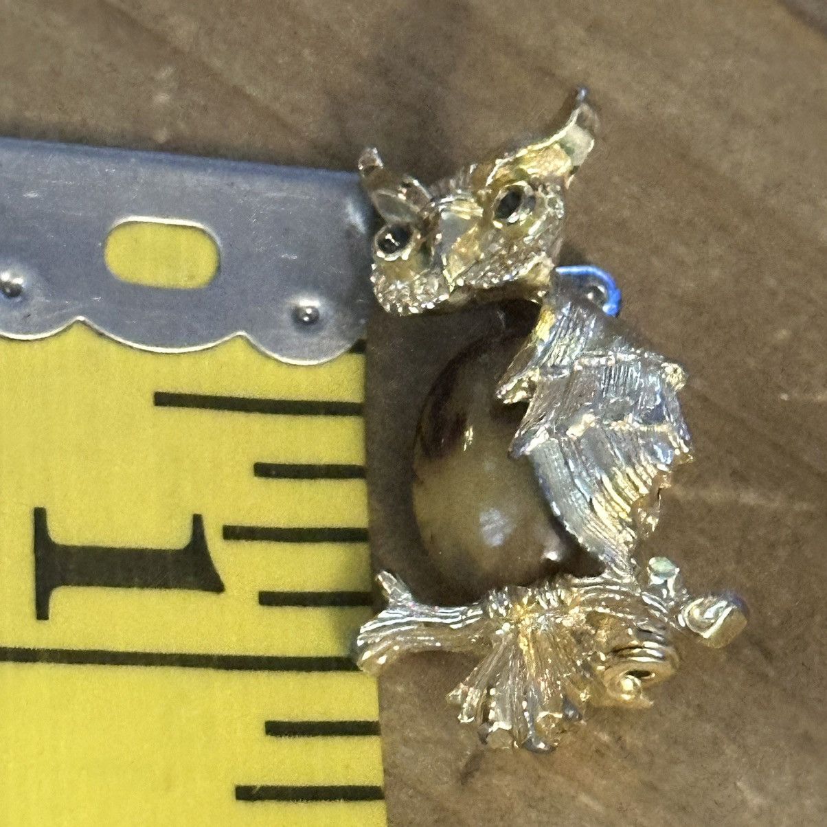Other × Vintage Vintage Gerry’s marbled stone perching owl brooch Size ONE SIZE - 3 Thumbnail