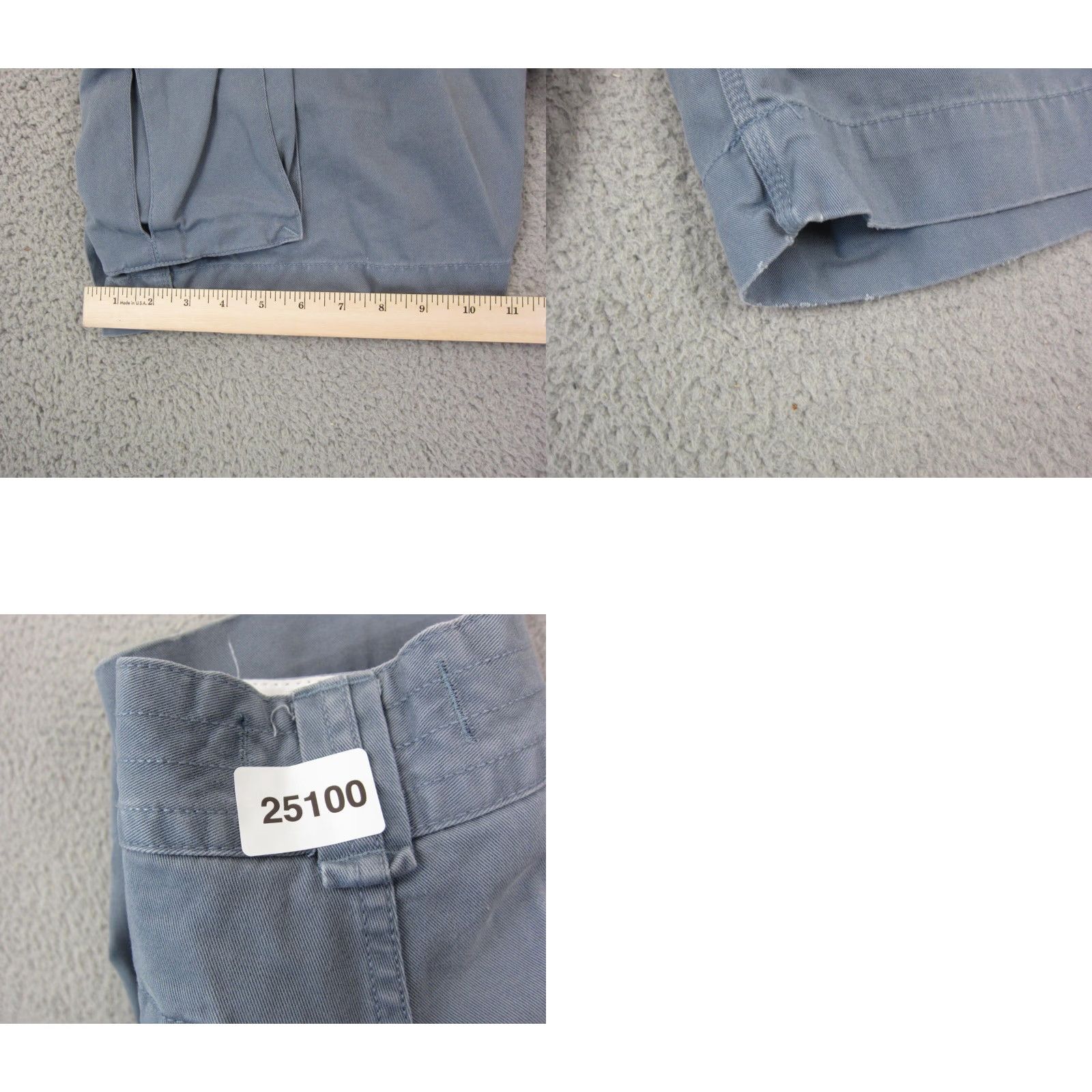 Polo Ralph Lauren VINTAGE Polo Ralph Lauren Shorts Cargo Mens 35 Blue 90s Chino Cotton Baggy Cargo Pocket Mid Rise Adjustable Zip/Buttons Regular Mens Size US 35 - 9 Thumbnail