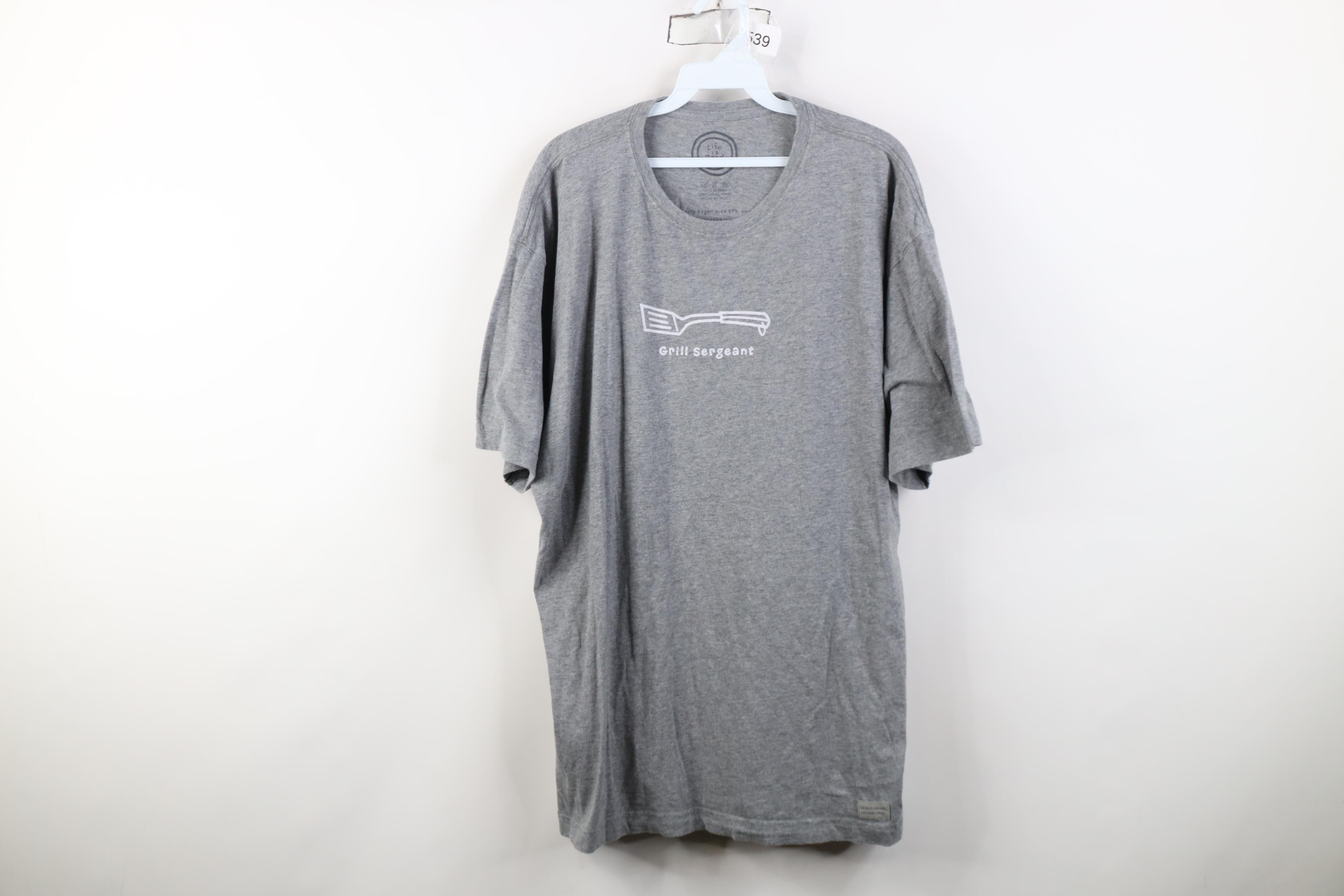 Life is Good Life Is Good Grill Sergeant Dad Short Sleeve T-Shirt Gray Size US XL / EU 56 / 4 - 1 Thumbnail