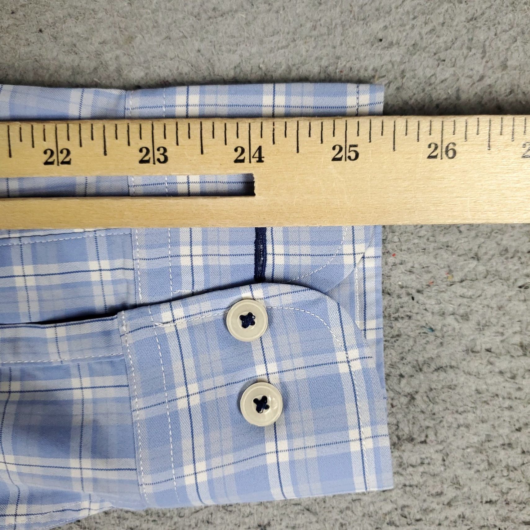 UNTUCKit UNTUCKit Shirt Mens L Blue Plaid Nylon Stretch Button Up Long Sleeve Size US L / EU 52-54 / 3 - 6 Thumbnail