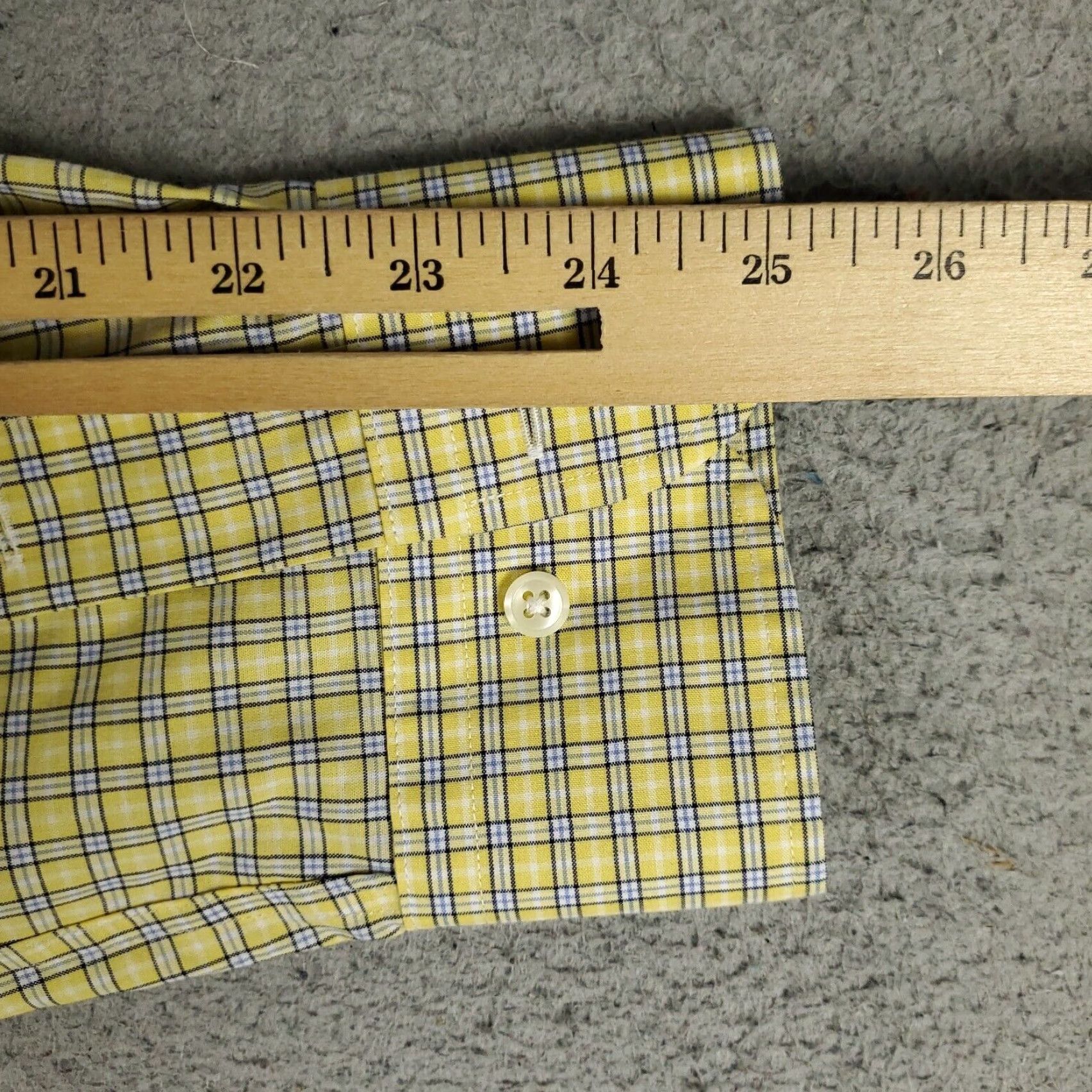 Ralph Lauren Ralph Lauren Yellow Plaid Dress Shirt Men's 16 Long Sleeve Button-Down Regular Fit Size 42R - 6 Thumbnail