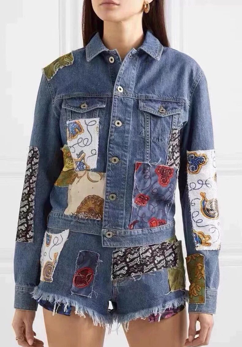 Loewe LOEWE Bright patch doodle painted denim jacket Size M / US 6-8 / IT 42-44 - 5 Thumbnail