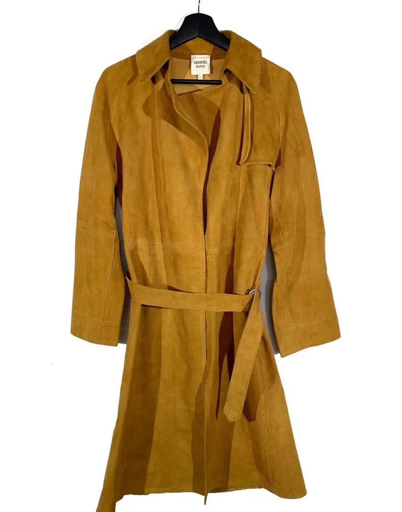 Hermes Hermes Leather Suede Coat Size US S / EU 44-46 / 1 - 1 Thumbnail