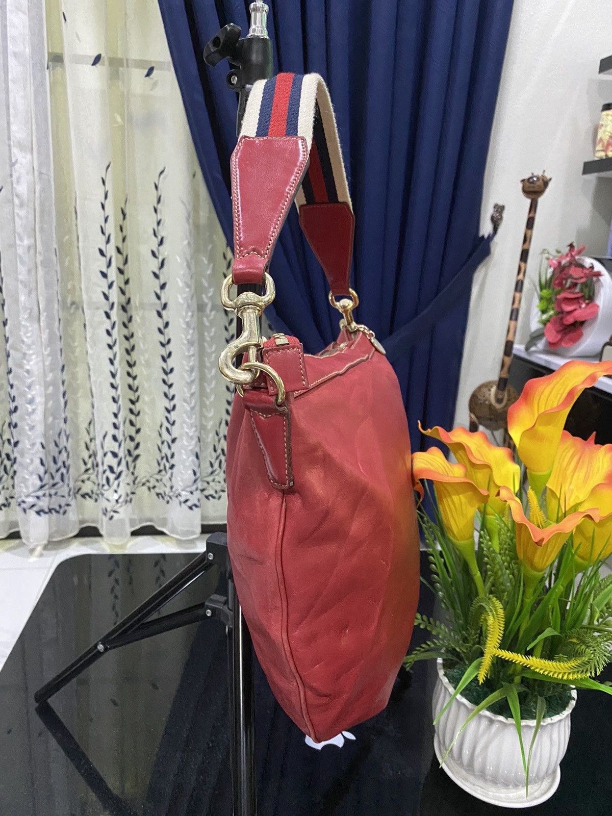 Gucci × Vintage Vintage Gucci Web Hobo Bag Size ONE SIZE - 7 Thumbnail