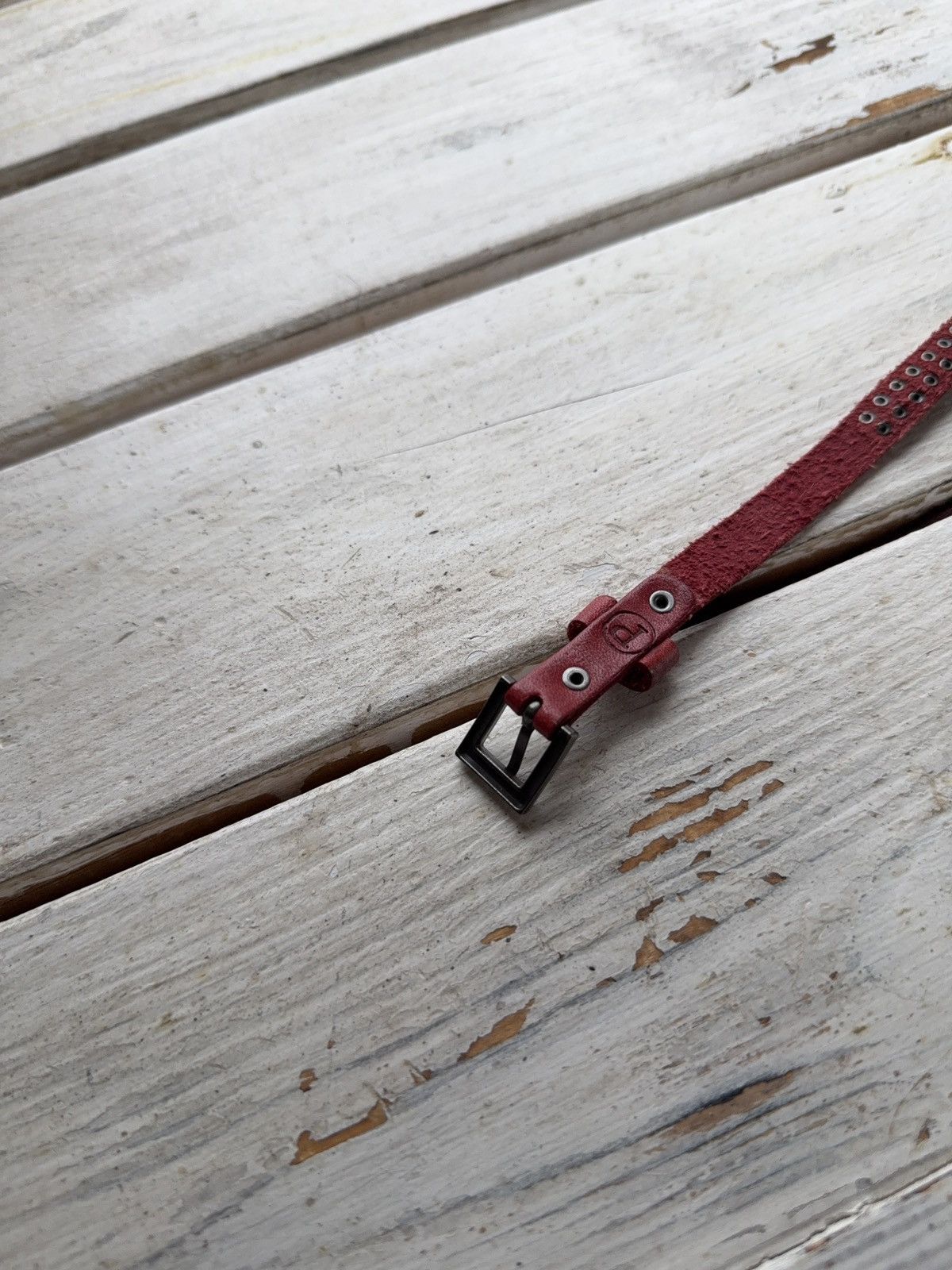 Japanese Brand Vintage Retro 90s Opium Rock Leather Japanese style belt Size ONE SIZE - 8 Thumbnail