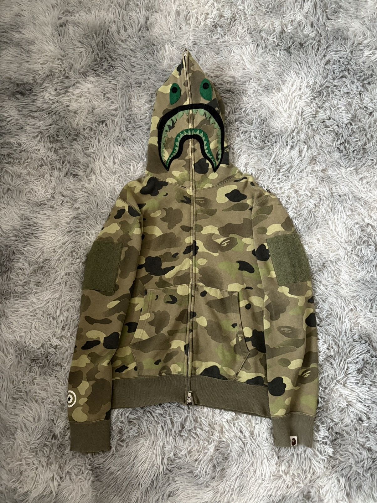 Bape Gradation Camo Shark Full Zip Hoodie | Grailed