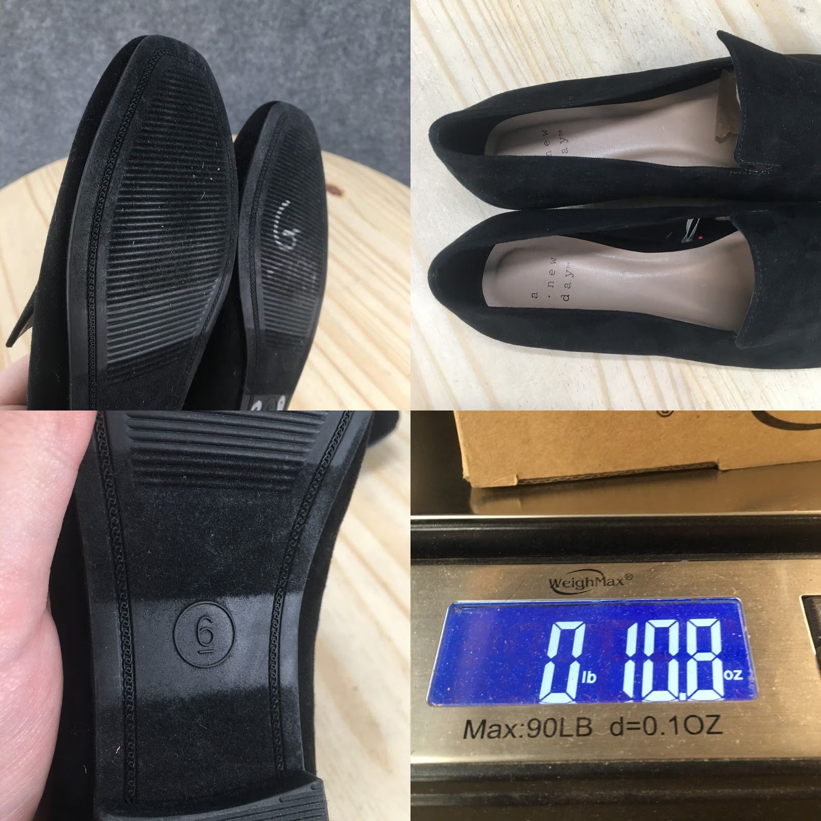Vintage A New Day Shoes Womens 6 Loafers Black Slip On Comfort Casual Low Top Round Toe Size M / US 6-8 / IT 42-44 - 9 Thumbnail