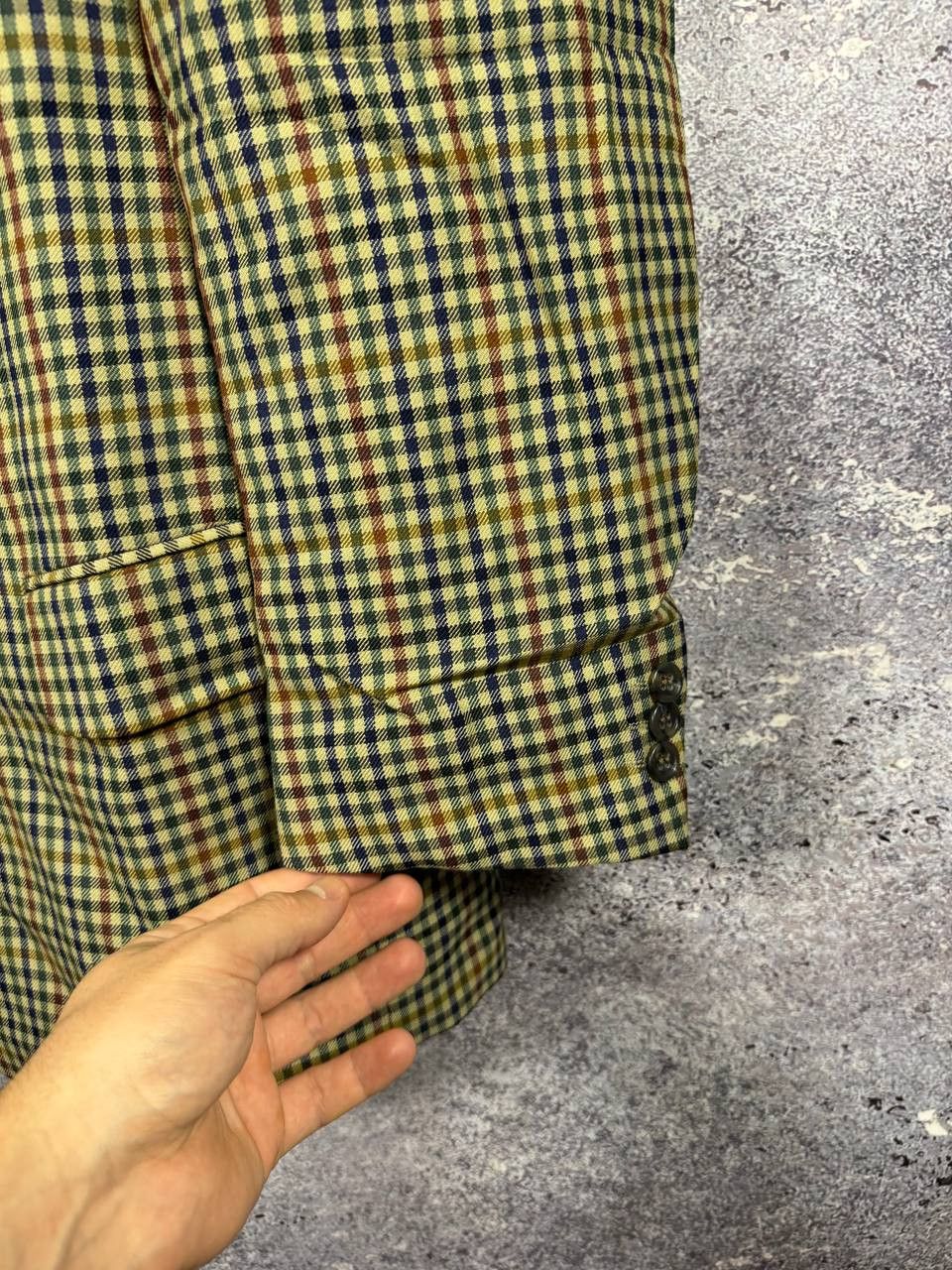 Burberry × Vintage Burberry's Vintage Plaid Check Blazer Oldmoney Men's Large Size 44R - 6 Thumbnail